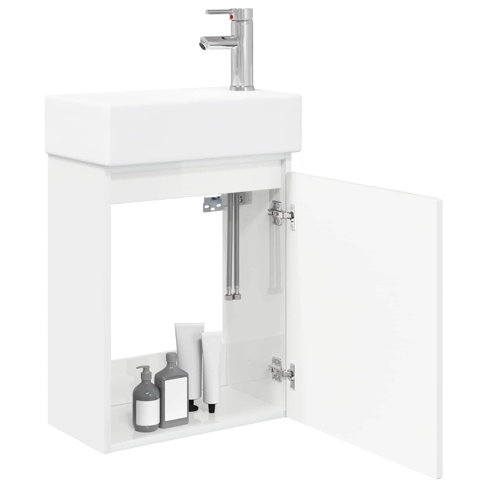 Meuble de salle de bain avec robinet Blanc brillant - XIOS