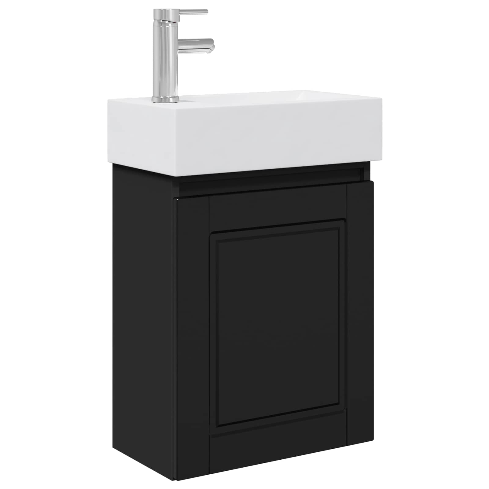 Meuble de salle de bain avec robinet Noir 45,5 x 22,5 x 84 cm - XIOS