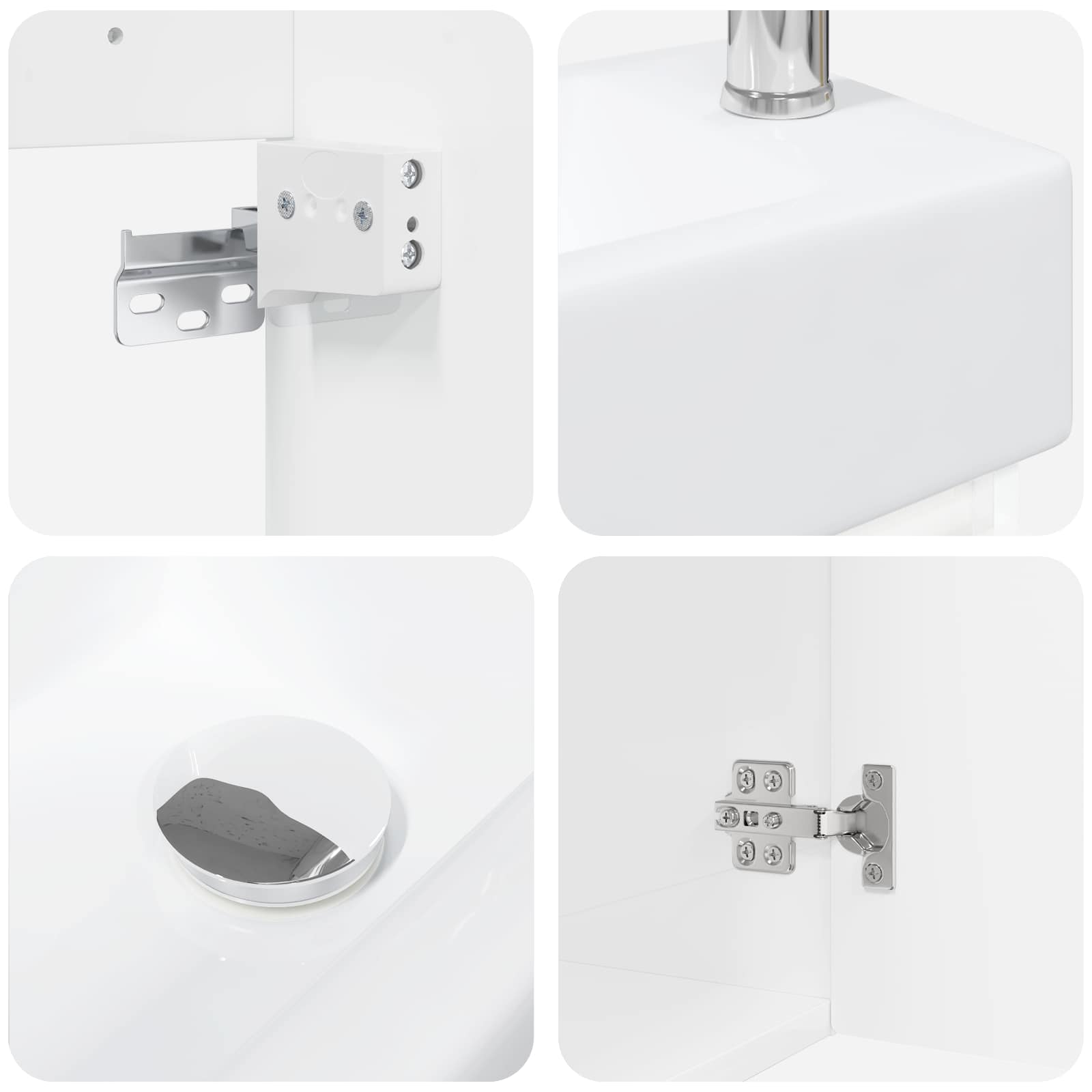 Meuble de salle de bain avec robinet Blanc brillant - XIOS