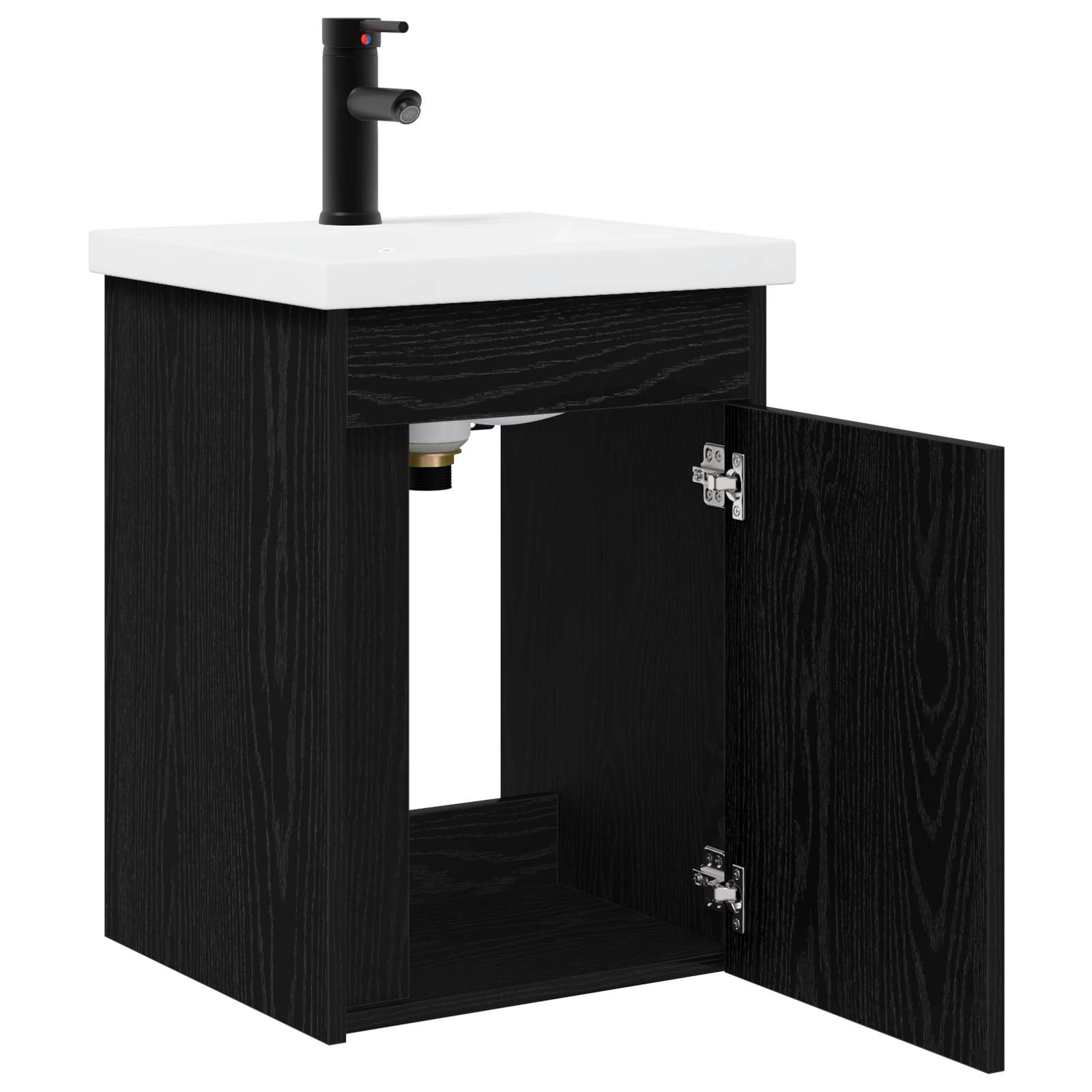 Meuble de salle de bain avec robinet Chêne noir - XIOS