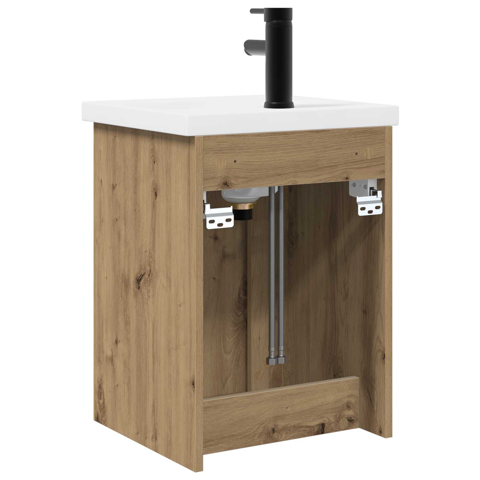 Meuble de salle de bain avec robinet Chêne artisanal - XIOS