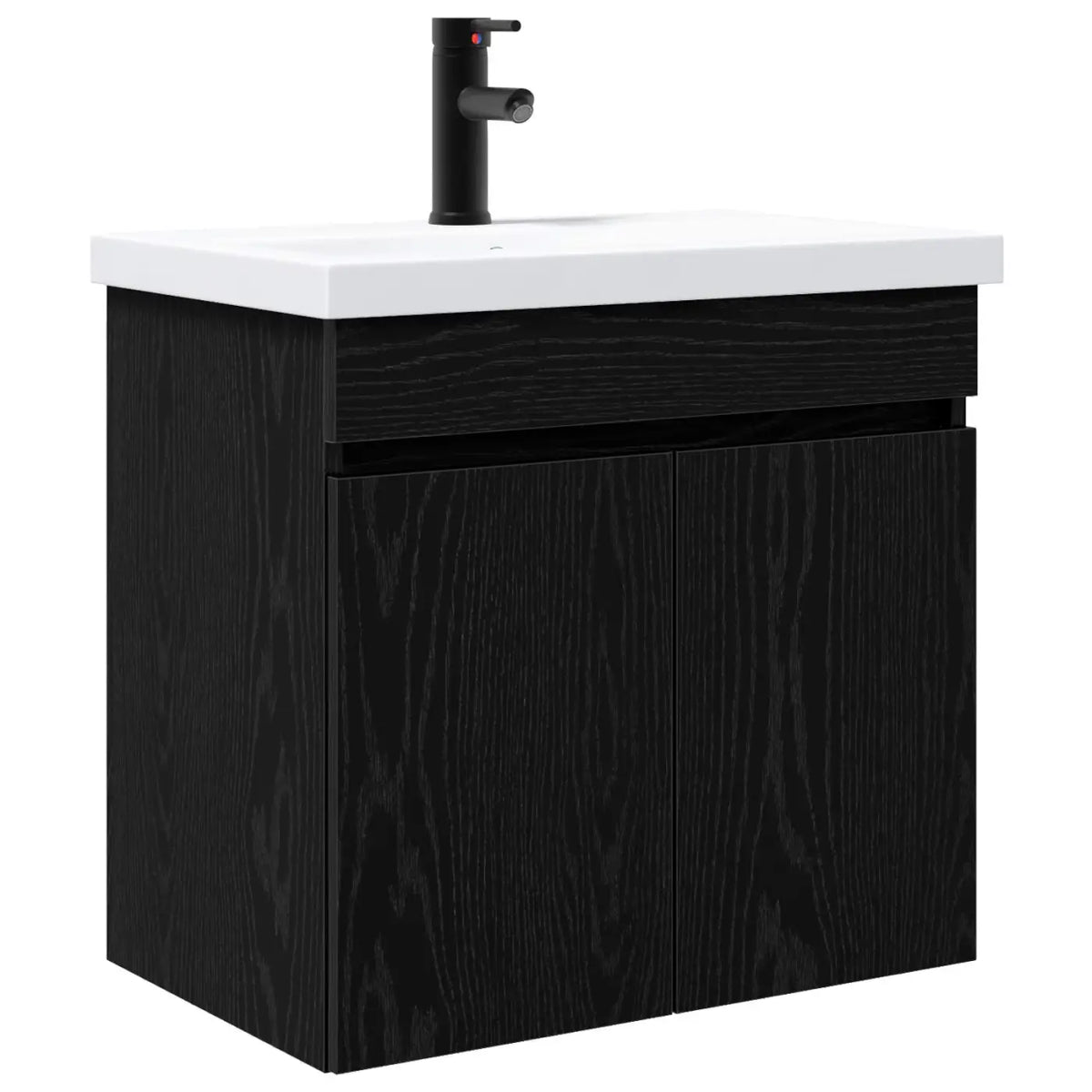Meuble de salle de bain avec robinet Chêne noir - XIOS