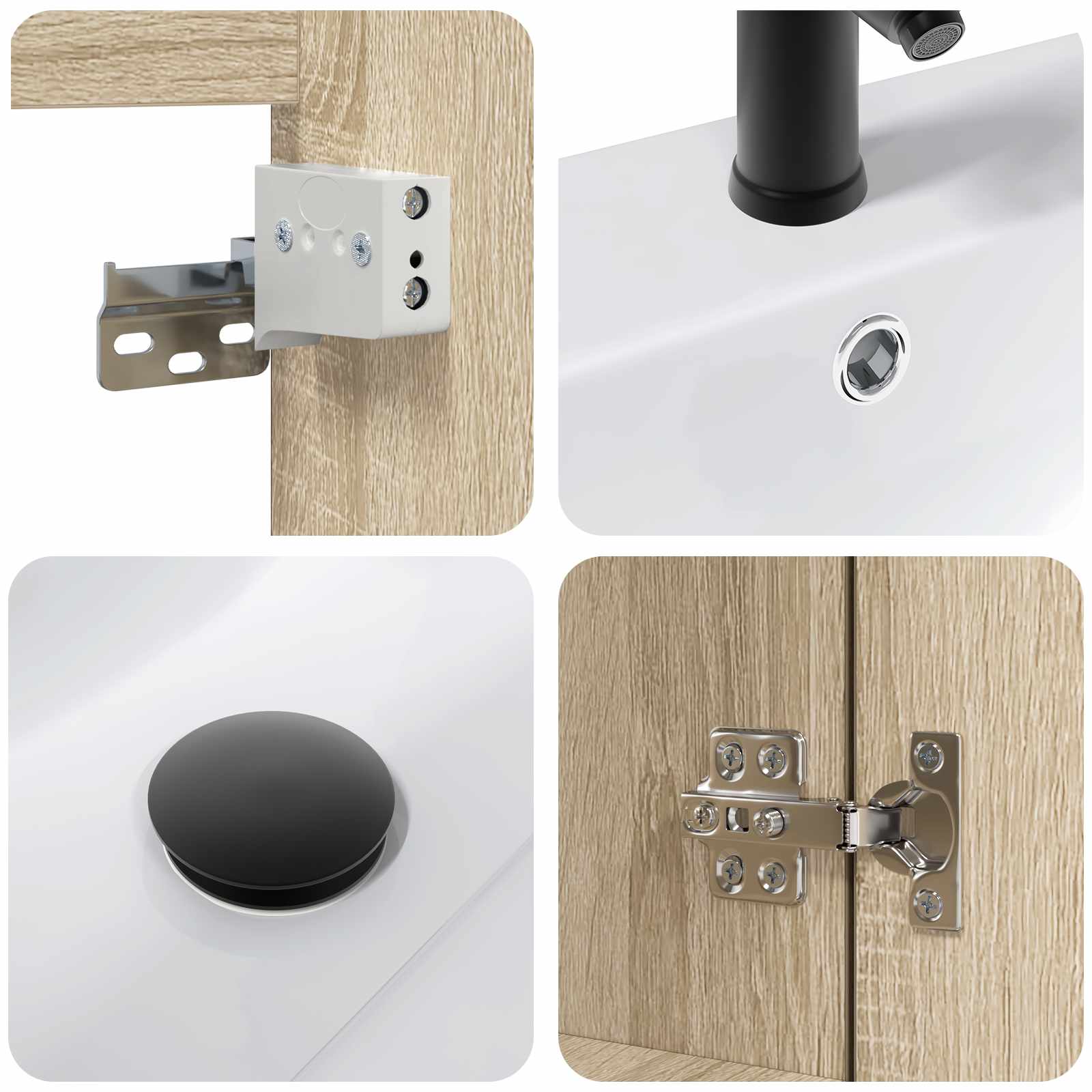 Meuble de salle de bain avec robinet Chêne Sonoma - XIOS