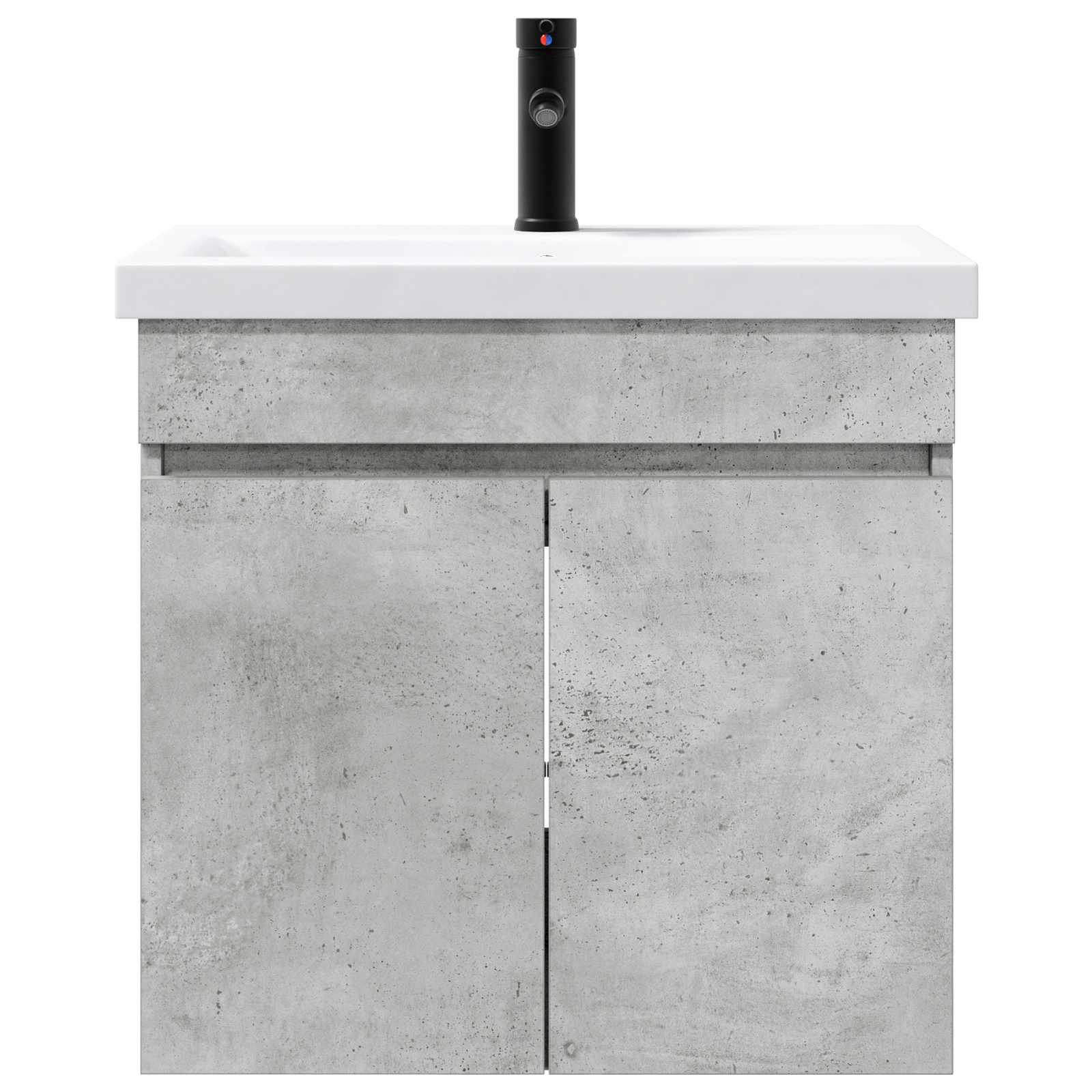 Meuble de salle de bain avec robinet Gris béton - XIOS