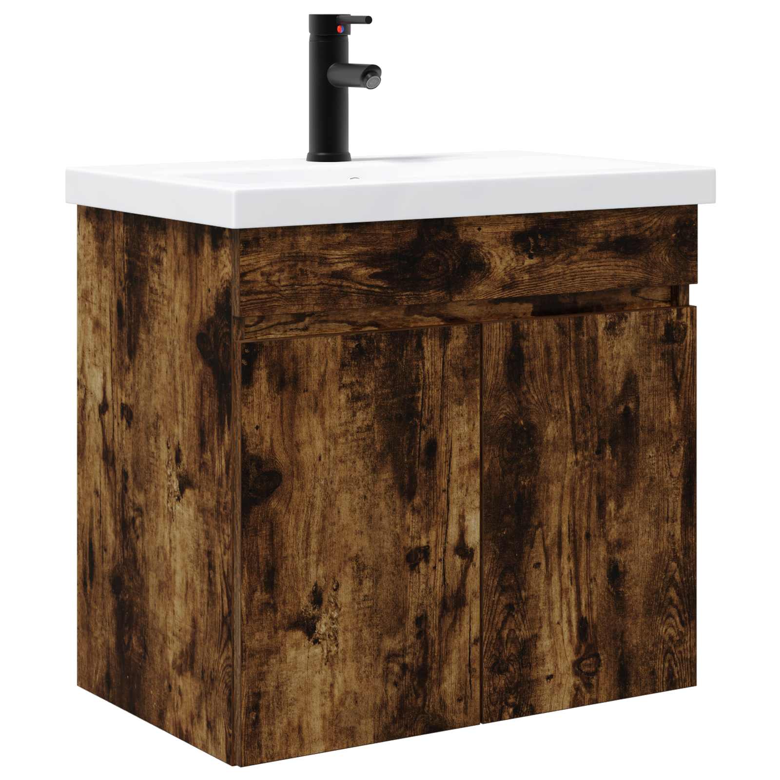 Meuble de salle de bain avec robinet Chêne fumé - XIOS
