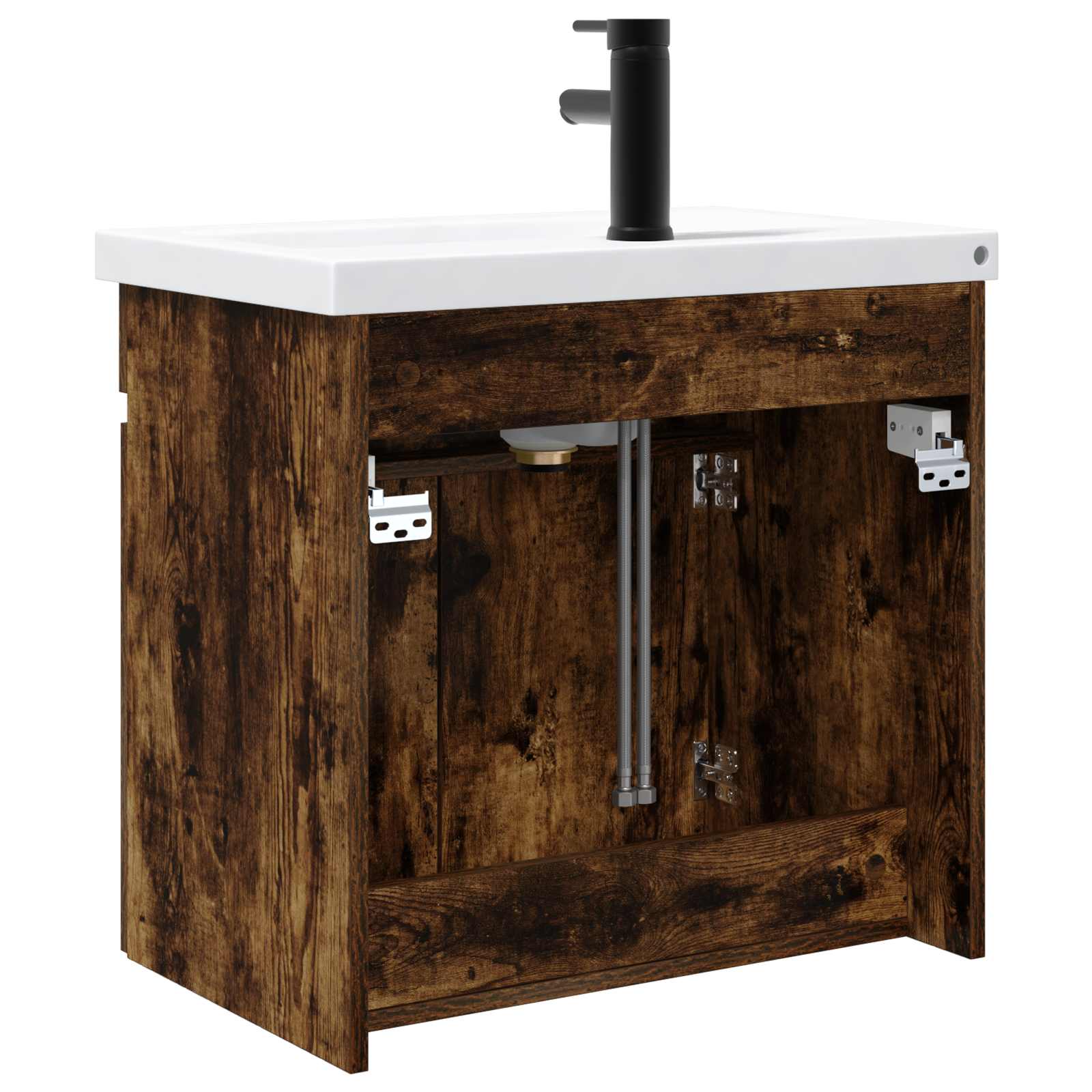 Meuble de salle de bain avec robinet Chêne fumé - XIOS