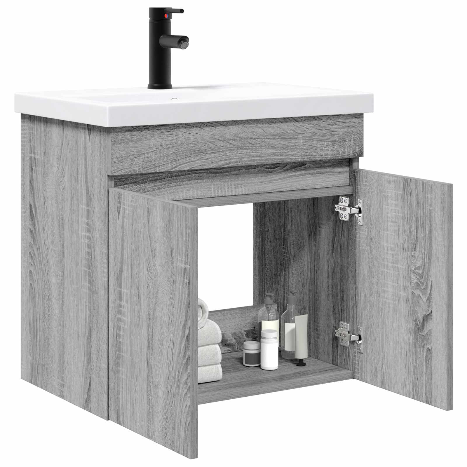 Meuble de salle de bain avec robinet Sonoma gris - XIOS