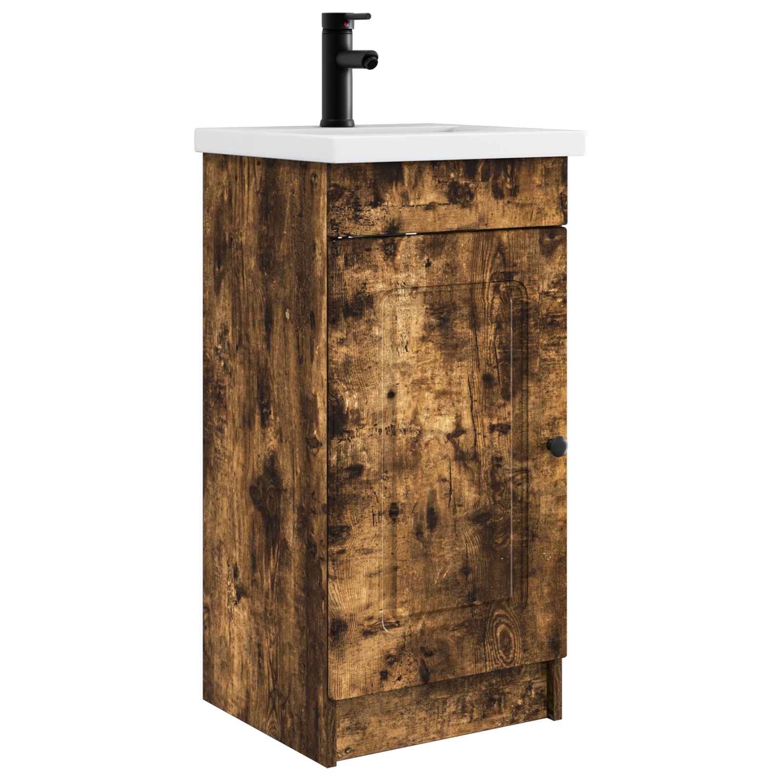 Meuble de salle de bain avec évier Chêne fumé 42 x 40 x 84,5 cm
