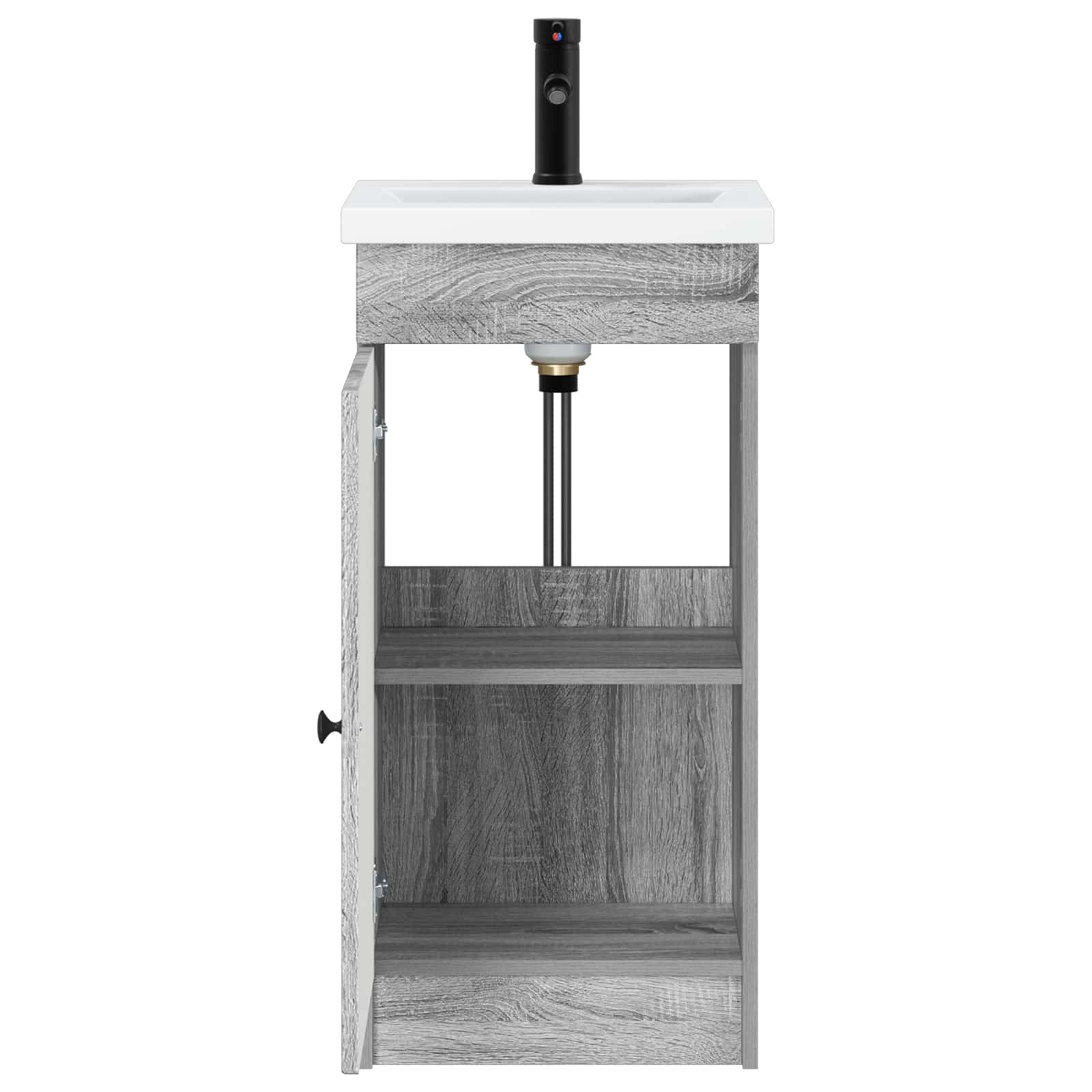 Meuble de salle de bain avec évier Sonoma gris