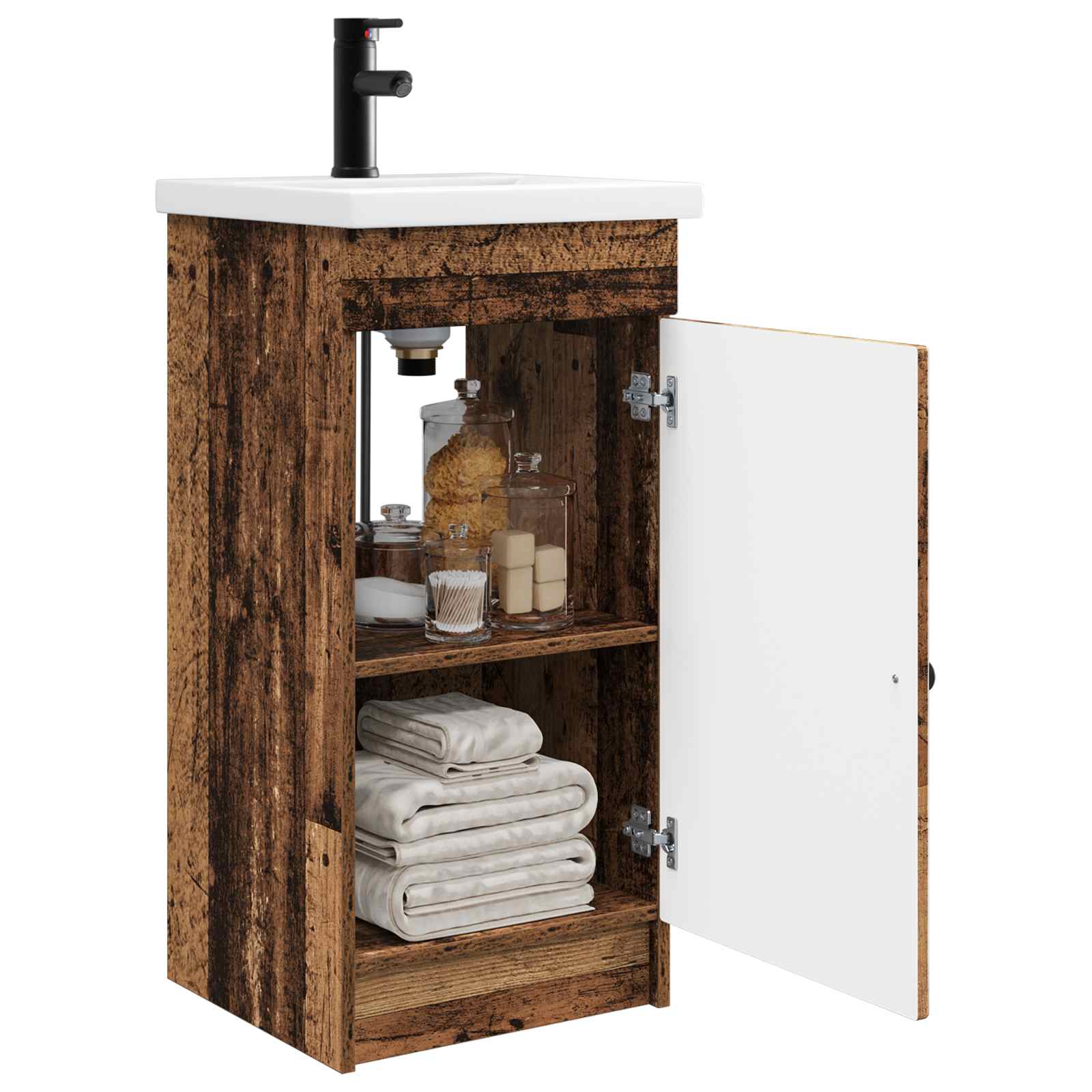 Meuble de salle de bain avec évier Bois ancien