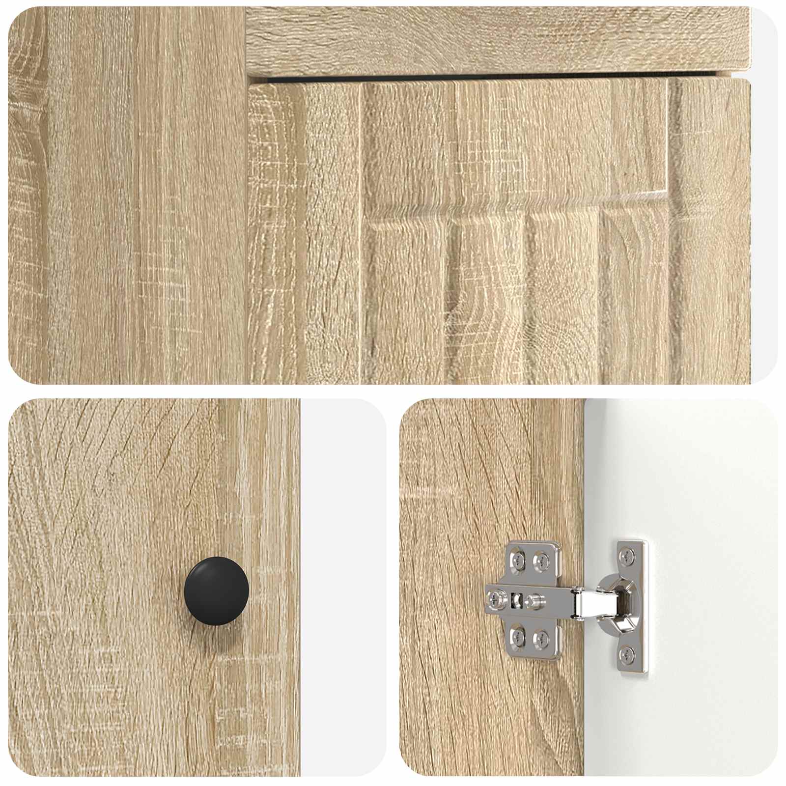 Meuble de salle de bain avec évier Chêne Sonoma