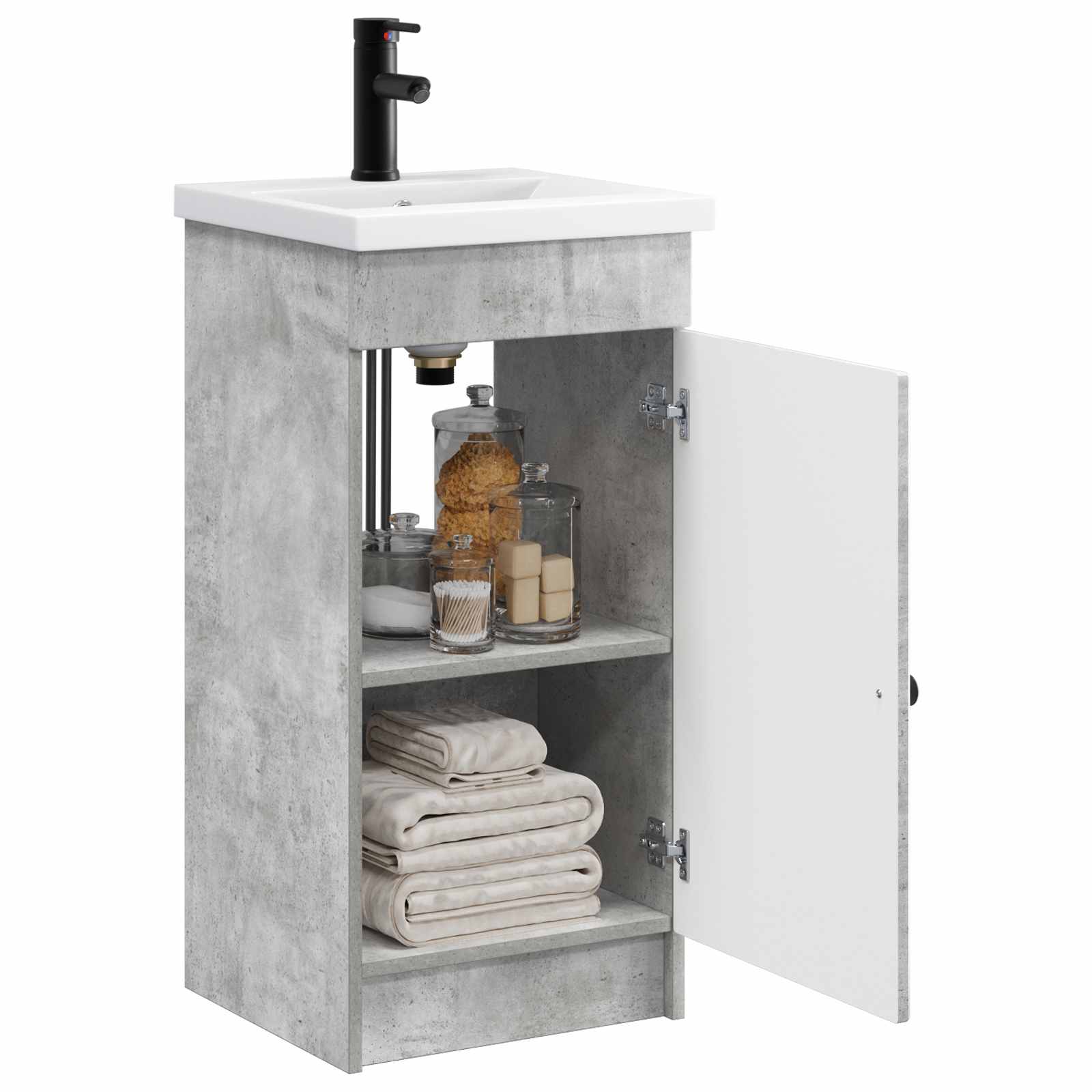 Meuble de salle de bain avec évier Gris béton 42 x 40 x 84,5 cm