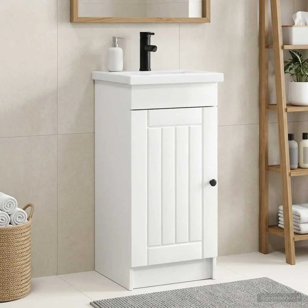 Meuble de salle de bain avec évier Blanc brillant - XIOS