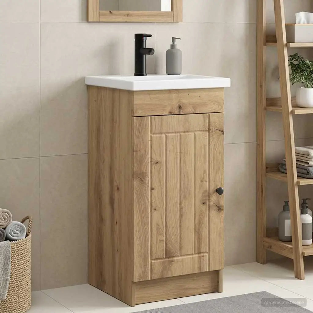 Meuble de salle de bain avec évier Chêne artisanal - XIOS