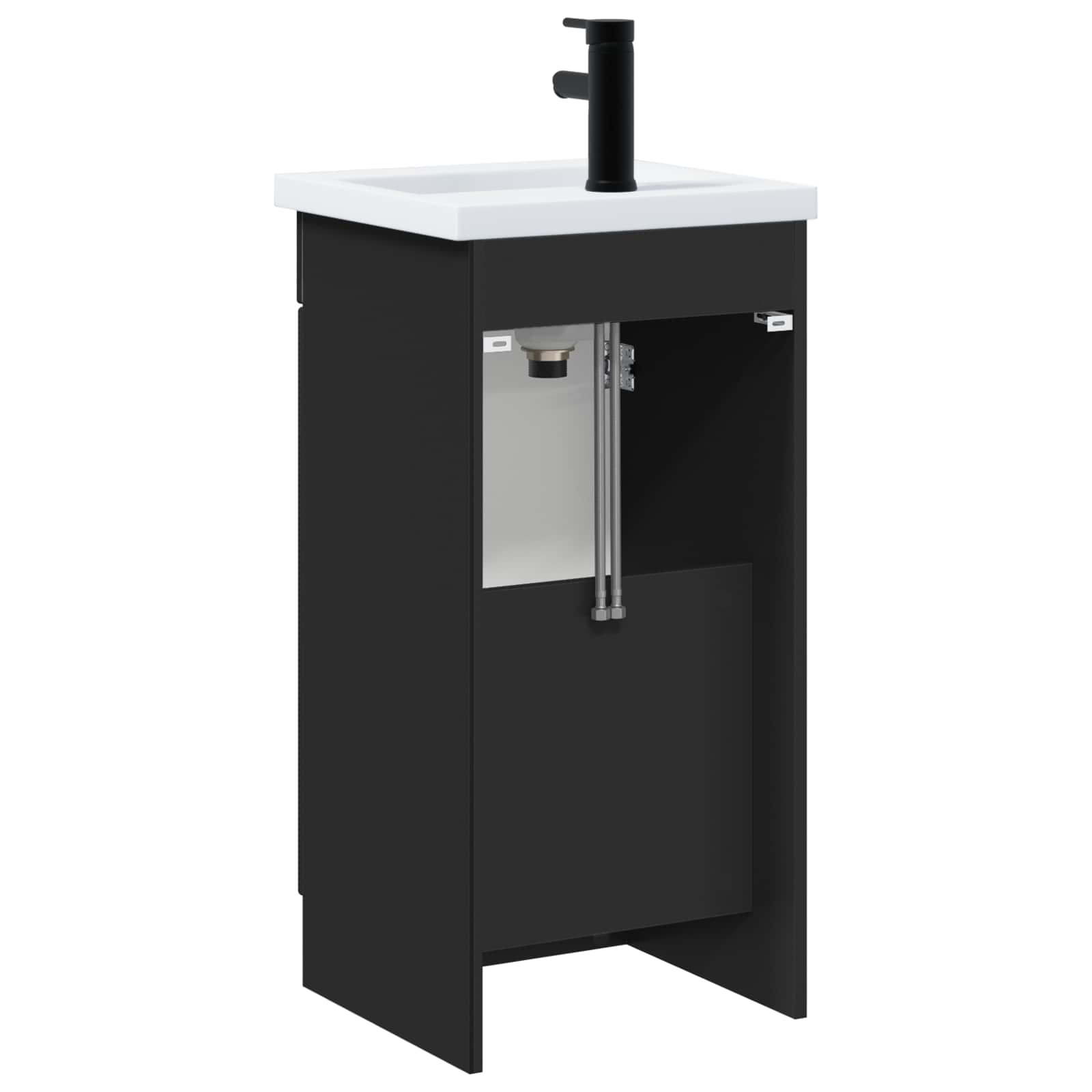 Meuble de salle de bain avec évier Noir 42 x 40 x 84,5 cm