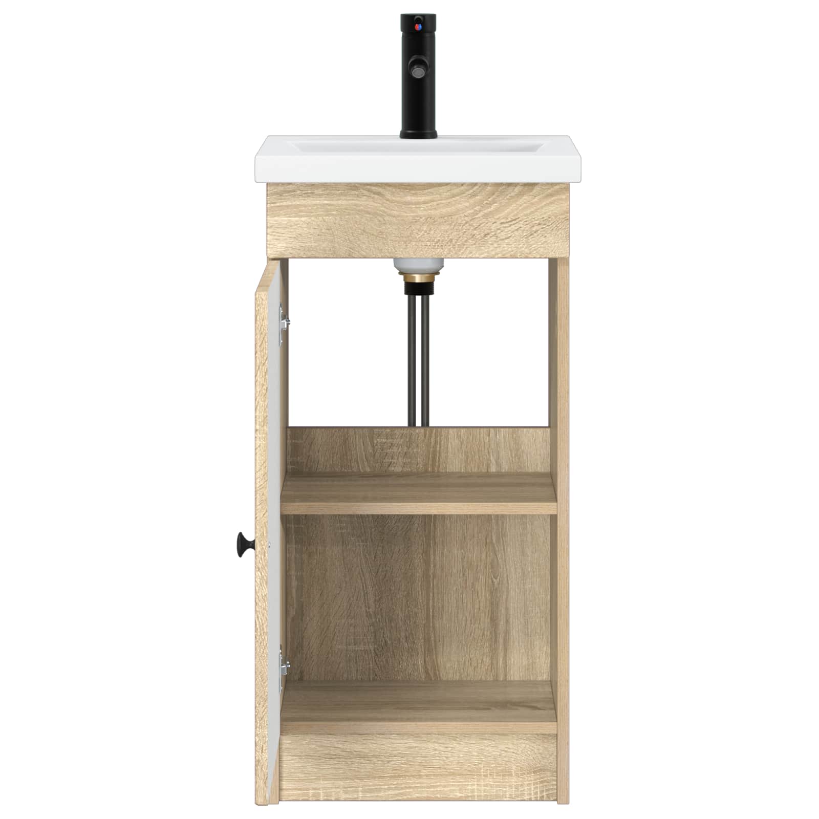Meuble de salle de bain avec évier Chêne Sonoma