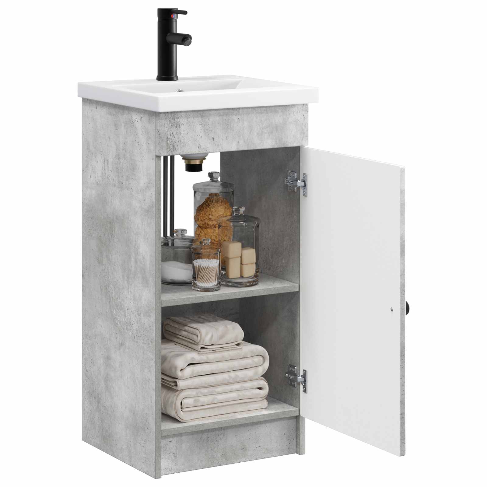 Meuble de salle de bain avec évier Gris béton 42 x 40 x 84,5 cm