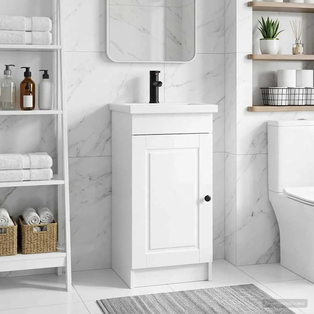 Meuble de salle de bain avec évier Blanc brillant - XIOS