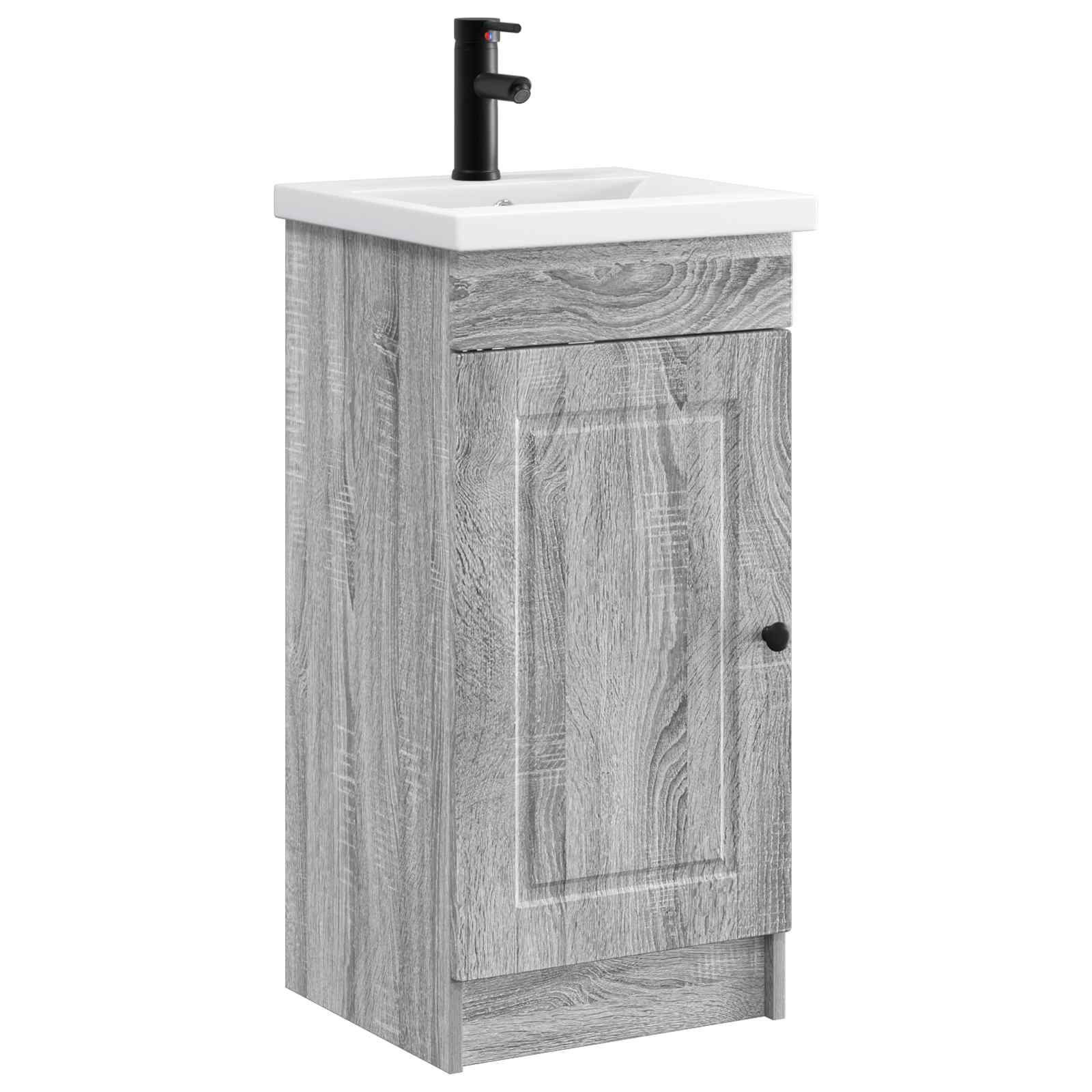 Meuble de salle de bain avec évier Sonoma gris