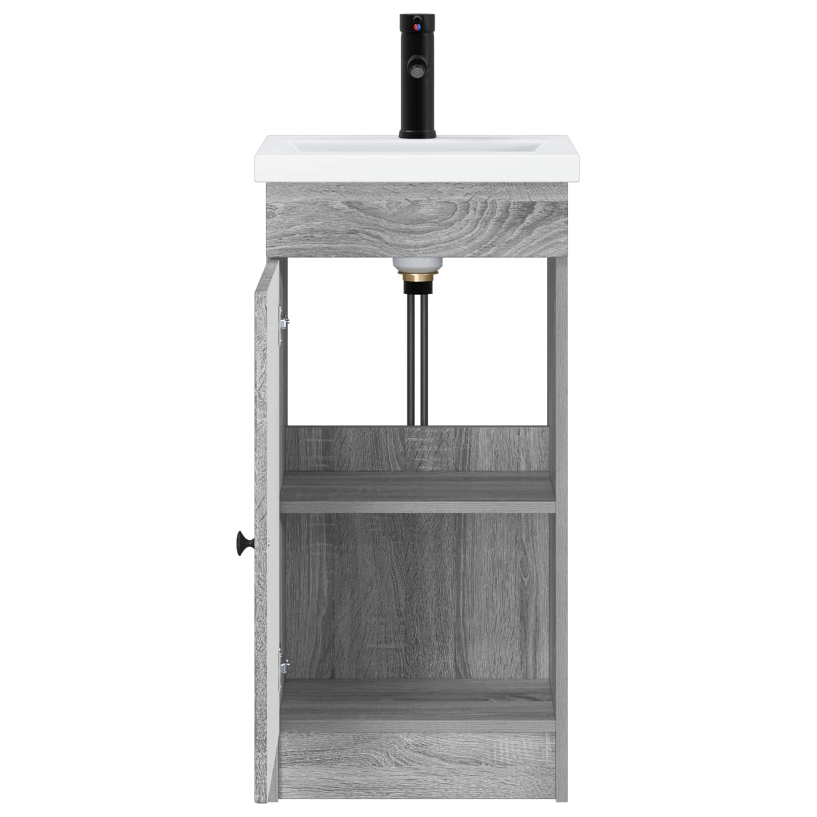 Meuble de salle de bain avec évier Sonoma gris