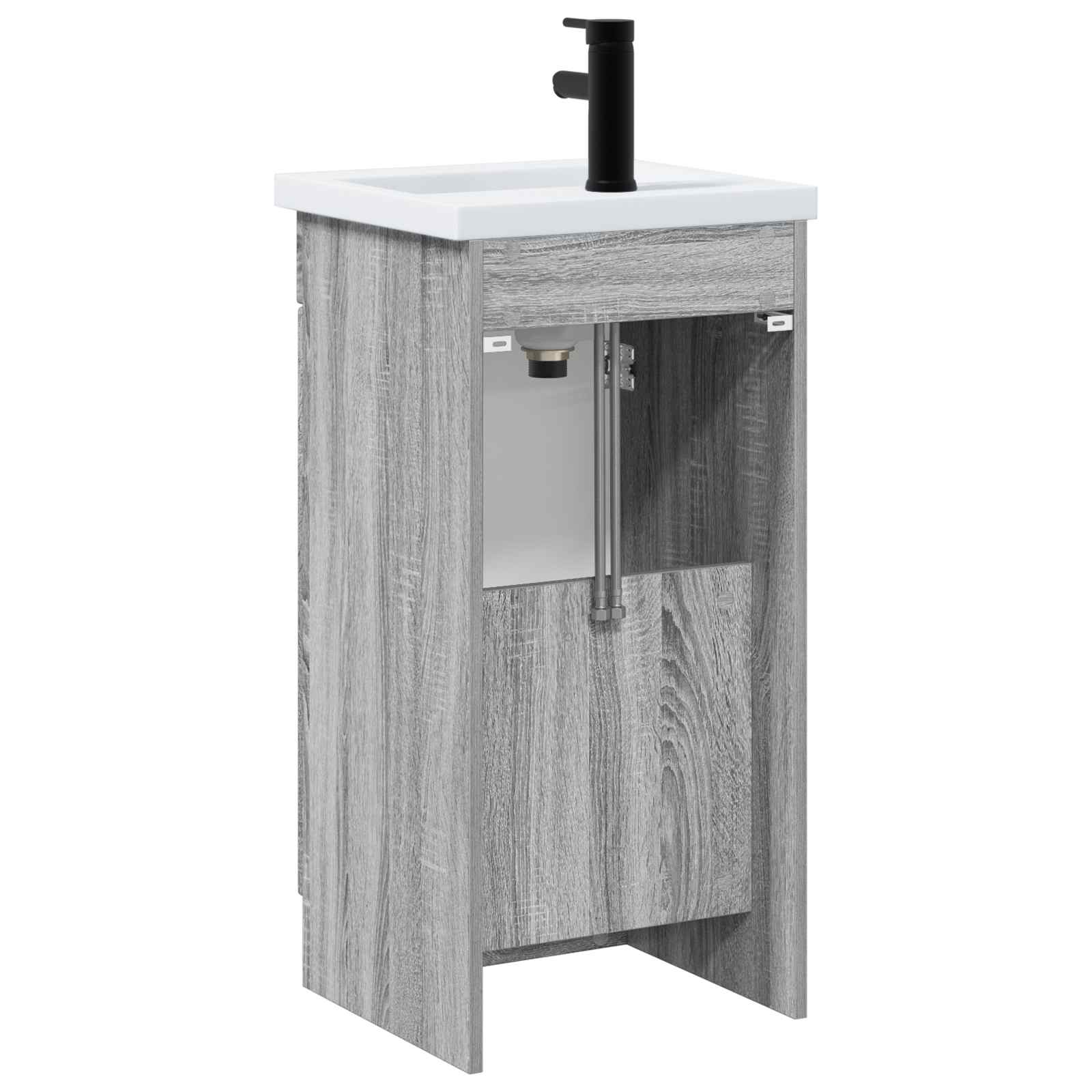 Meuble de salle de bain avec évier Sonoma gris
