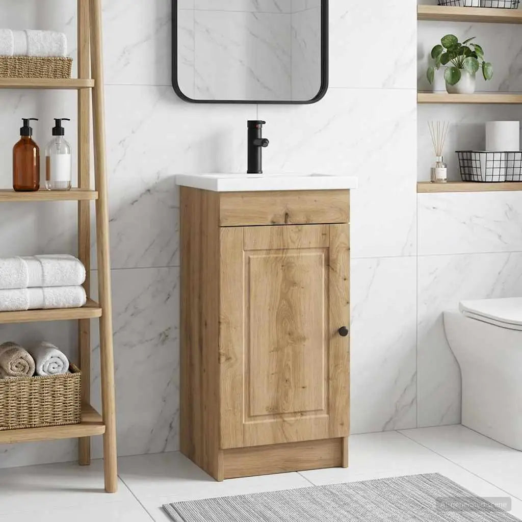 Meuble de salle de bain avec évier Chêne artisanal - XIOS