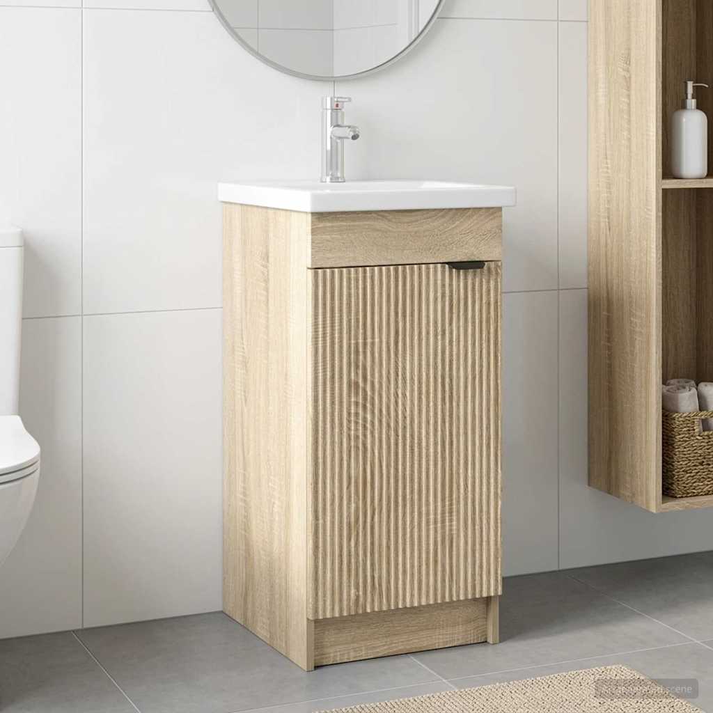 Meuble de salle de bain avec évier Chêne Sonoma - XIOS