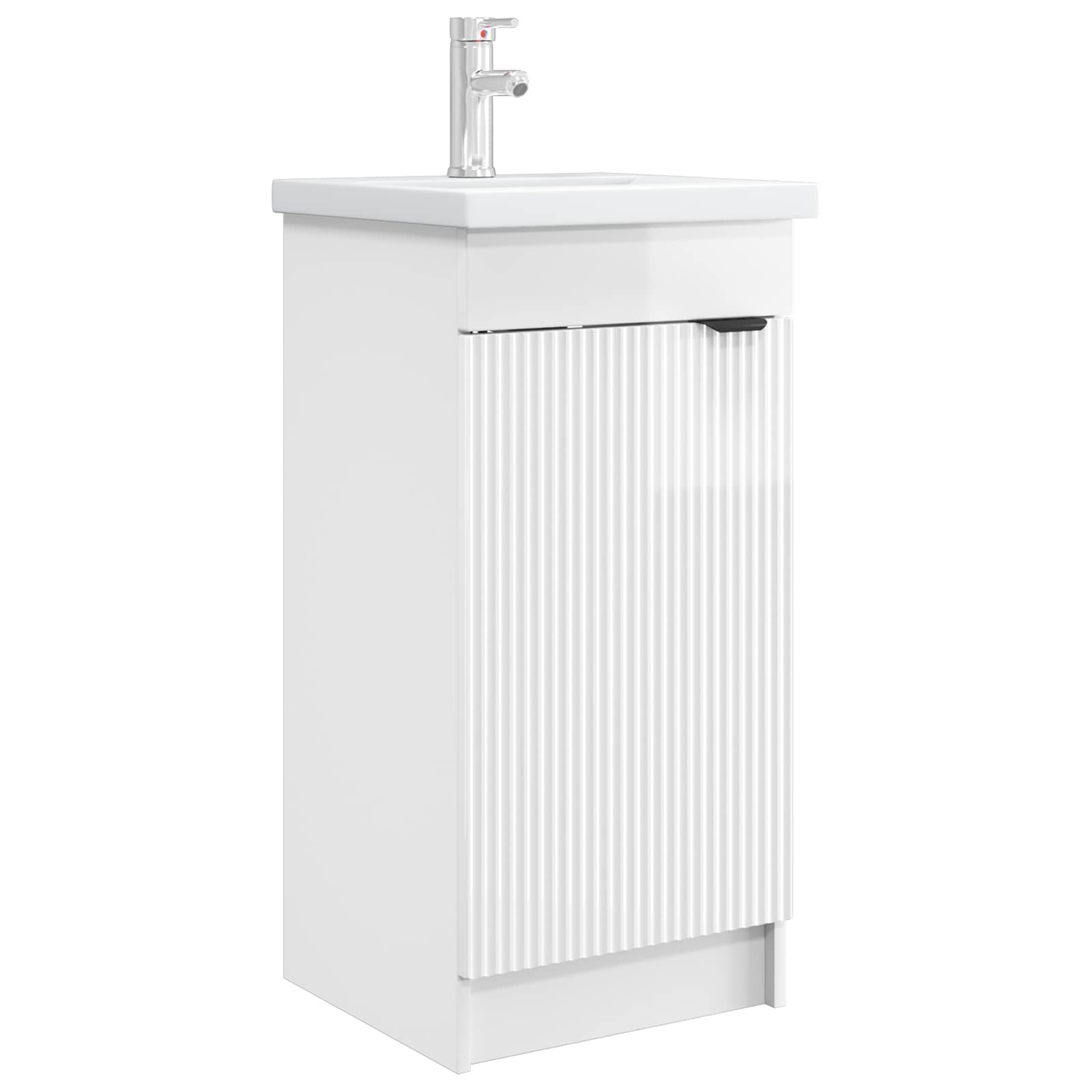 Meuble de salle de bain avec évier Blanc brillant