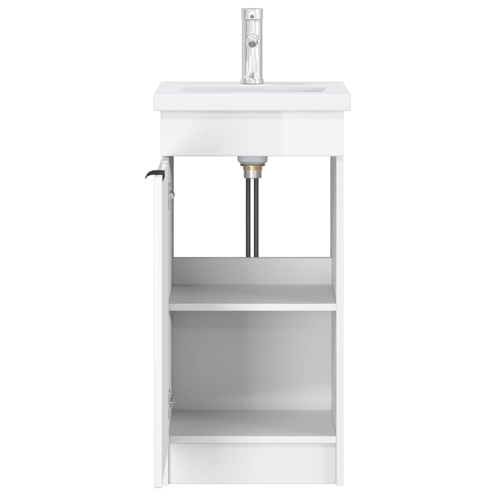 Meuble de salle de bain avec évier Blanc brillant