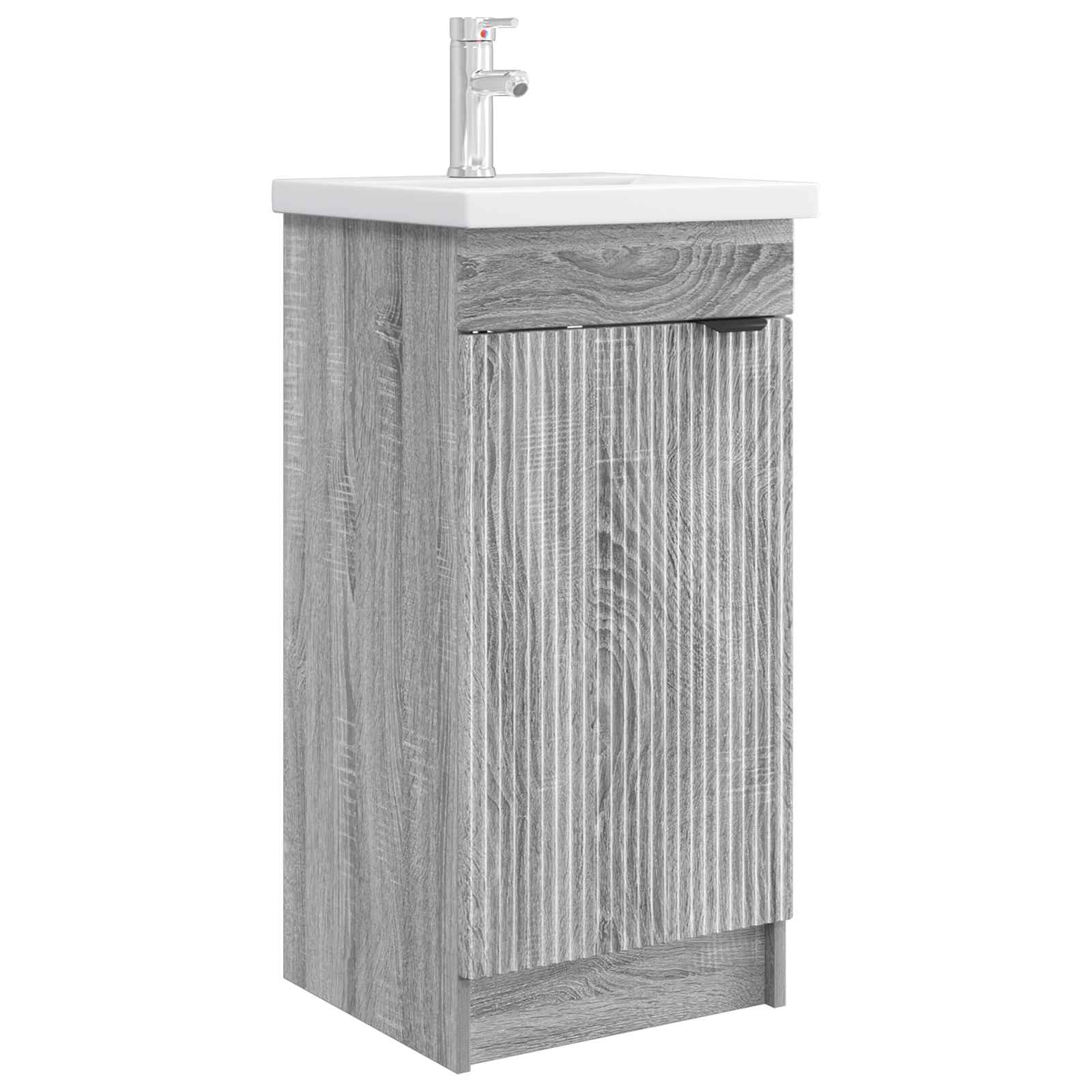 Meuble de salle de bain avec évier Sonoma gris