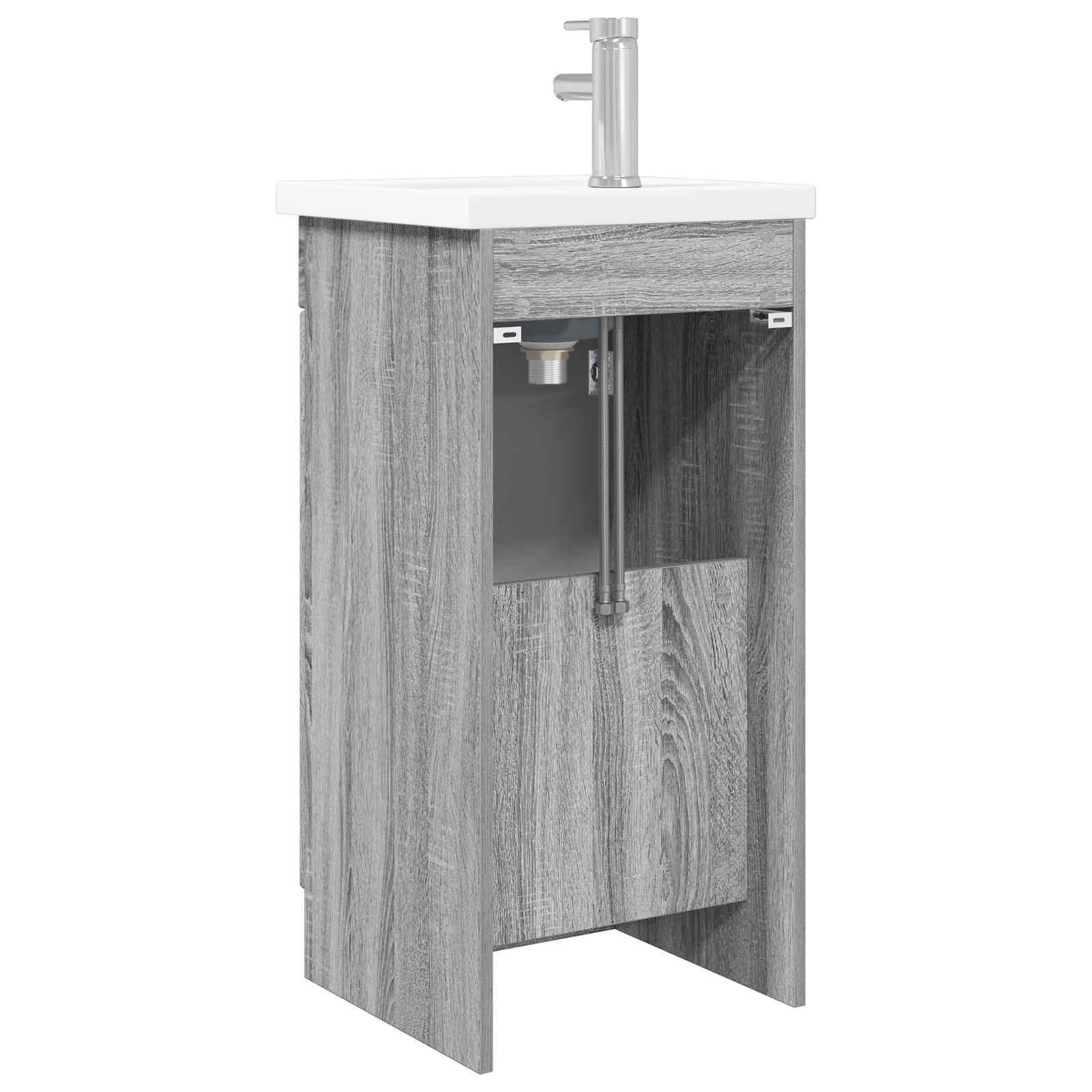 Meuble de salle de bain avec évier Sonoma gris