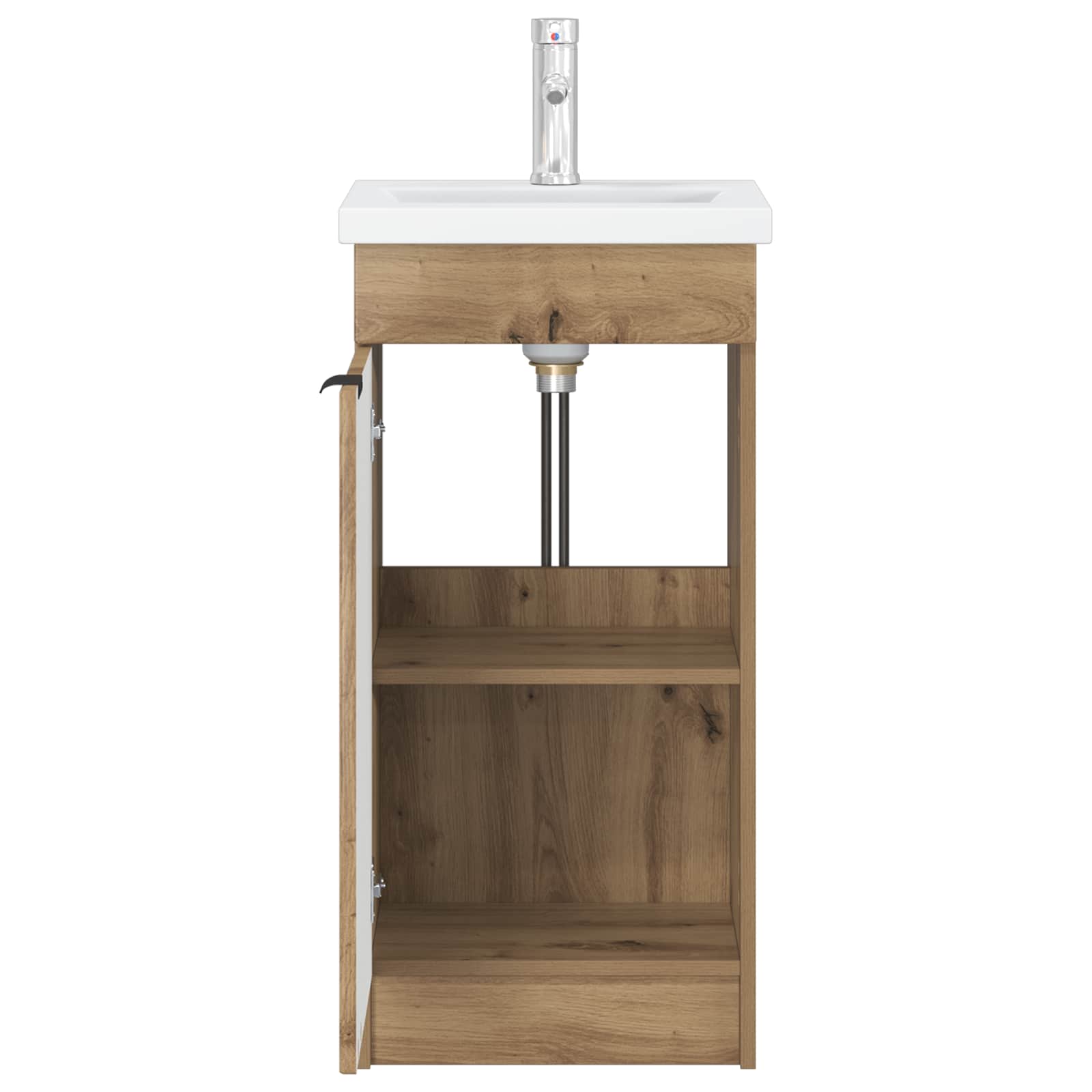 Meuble de salle de bain avec évier Chêne artisanal