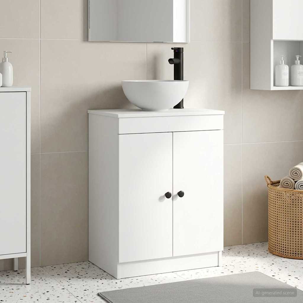 Meuble de salle de bain avec évier Blanc 54 x 35 x 83 cm