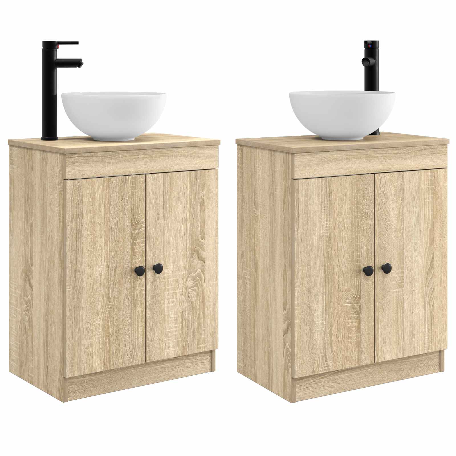 Meuble de salle de bain avec évier Chêne Sonoma 54 x 35 x 83 cm