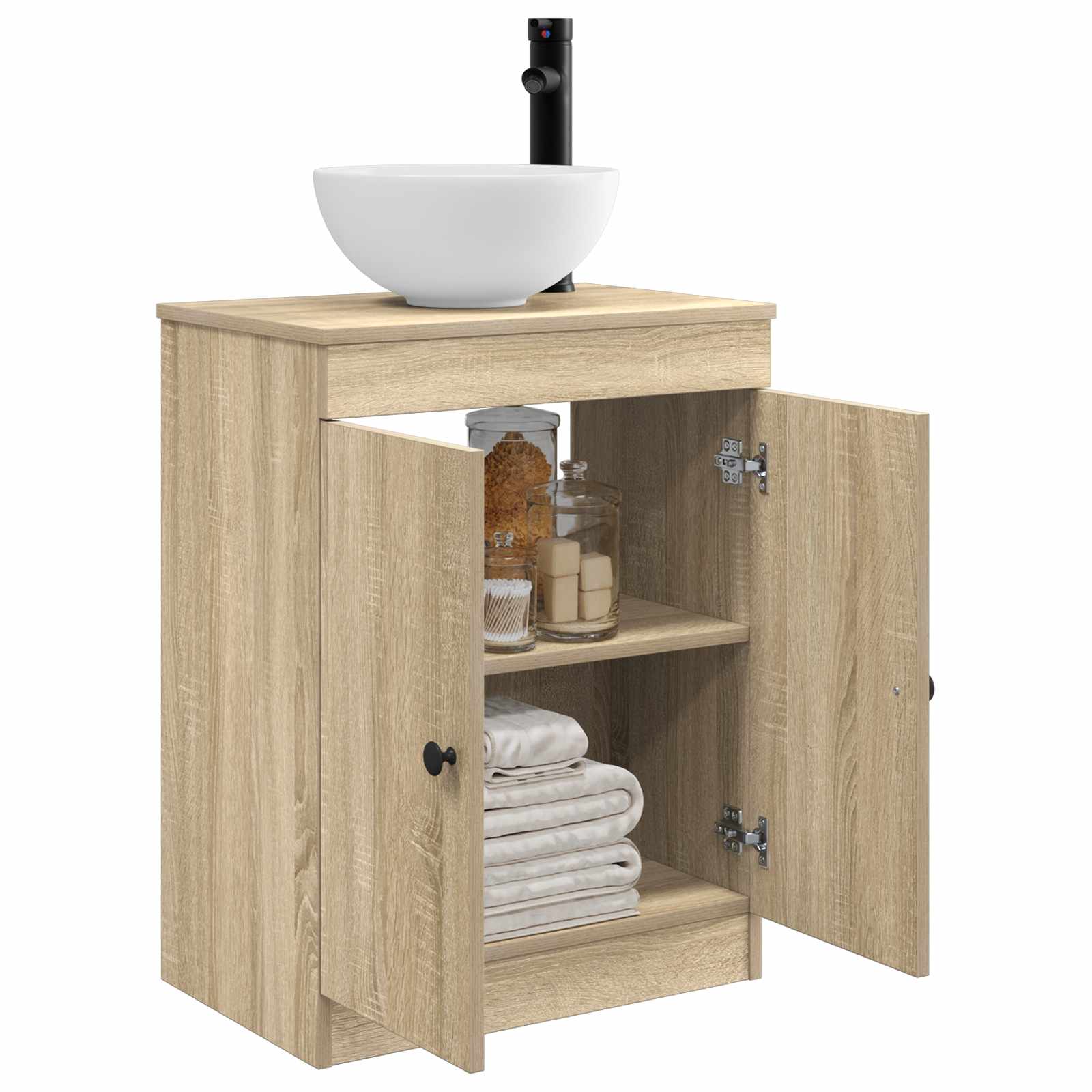 Meuble de salle de bain avec évier Chêne Sonoma 54 x 35 x 83 cm