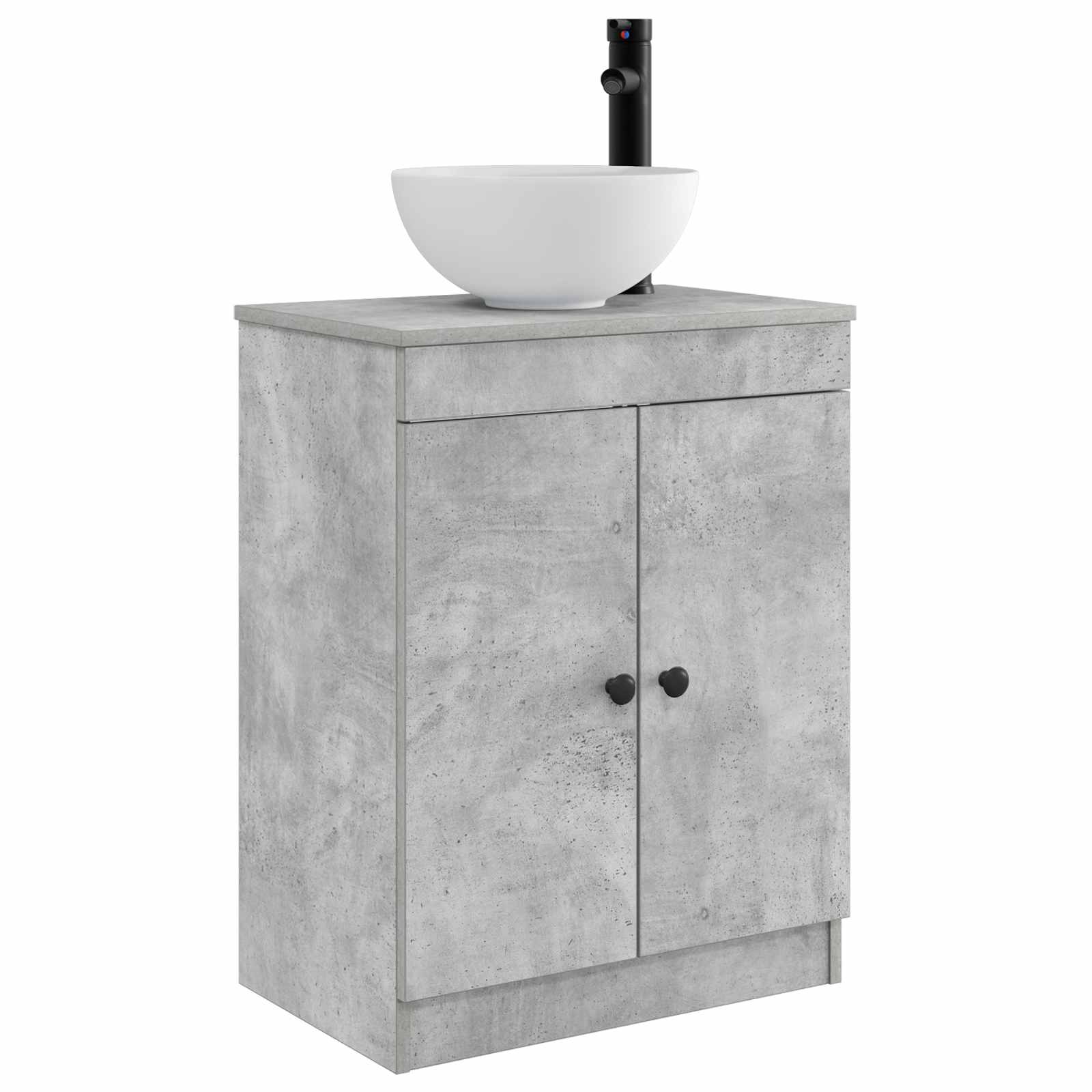 Meuble de salle de bain avec évier Gris béton 54 x 35 x 83 cm