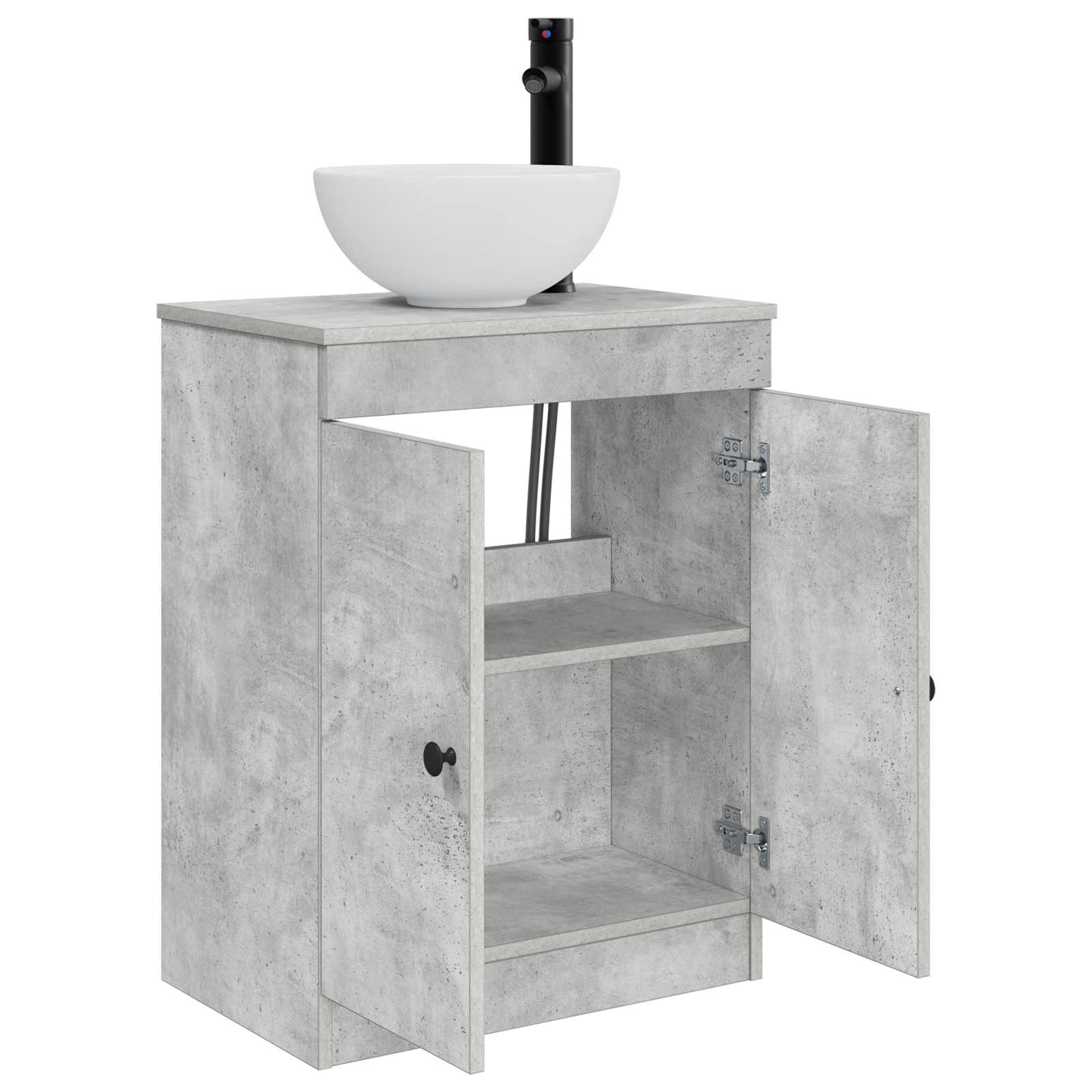 Meuble de salle de bain avec évier Gris béton 54 x 35 x 83 cm