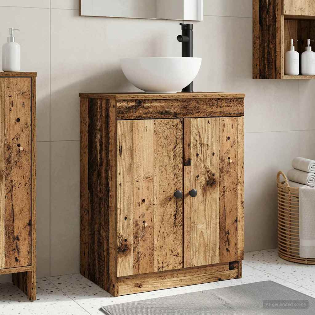 Meuble de salle de bain avec évier Bois ancien 54 x 35 x 83 cm - XIOS