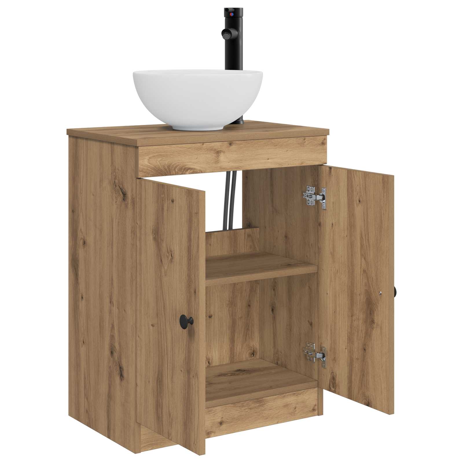Meuble de salle de bain avec évier Chêne artisanal