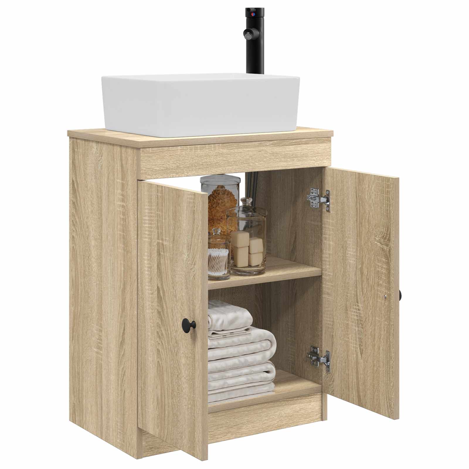 Meuble de salle de bain avec évier Chêne Sonoma 54 x 35 x 83 cm