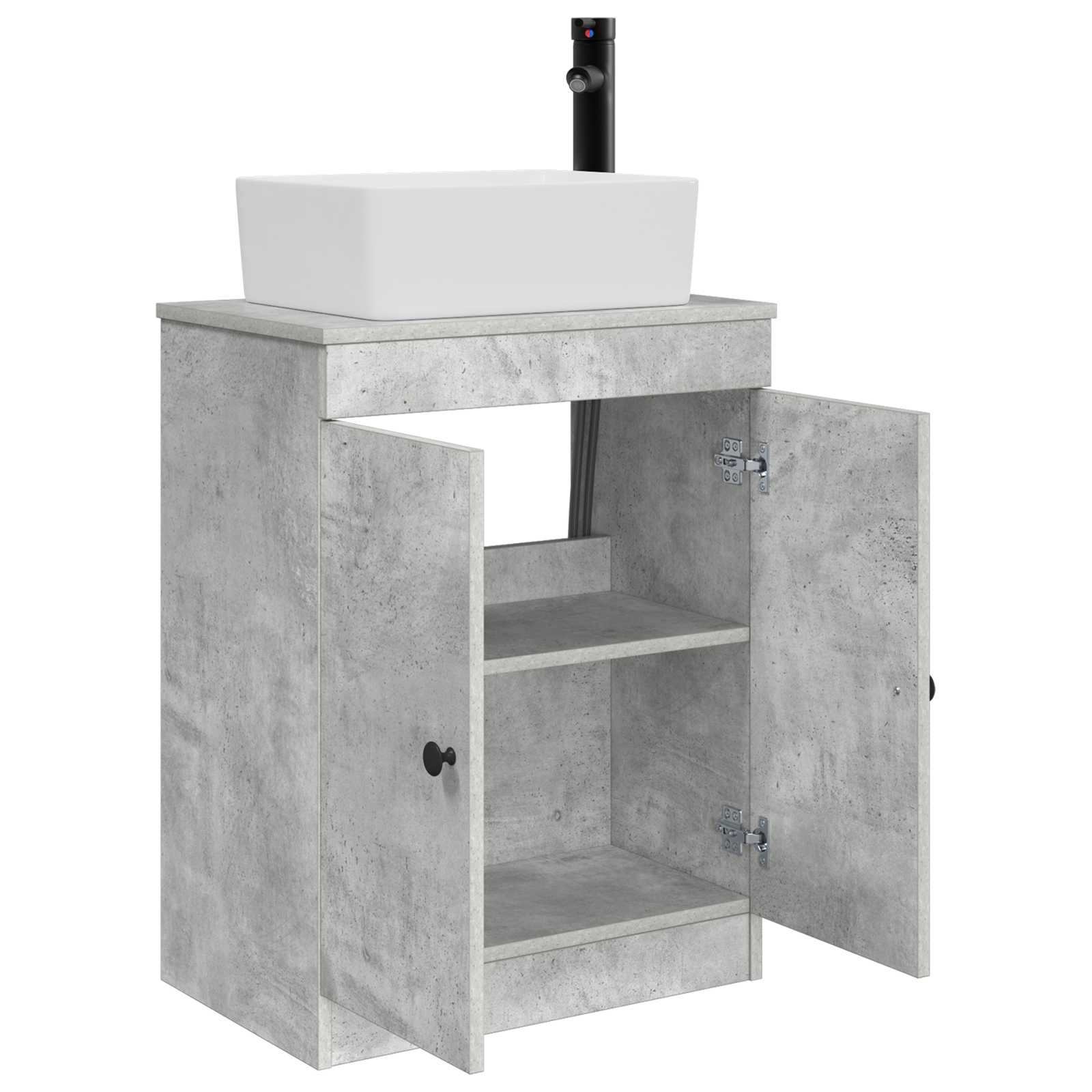 Meuble de salle de bain avec évier Gris béton 54 x 35 x 83 cm