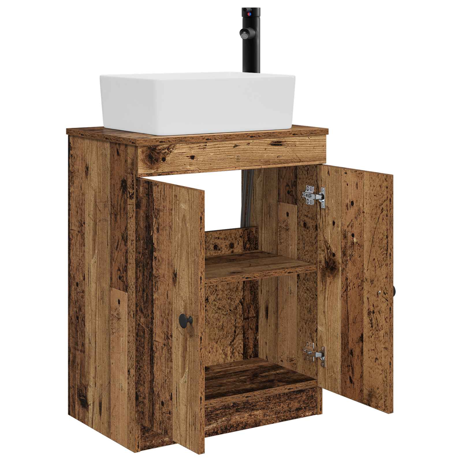 Meuble de salle de bain avec évier Bois ancien 54 x 35 x 83 cm