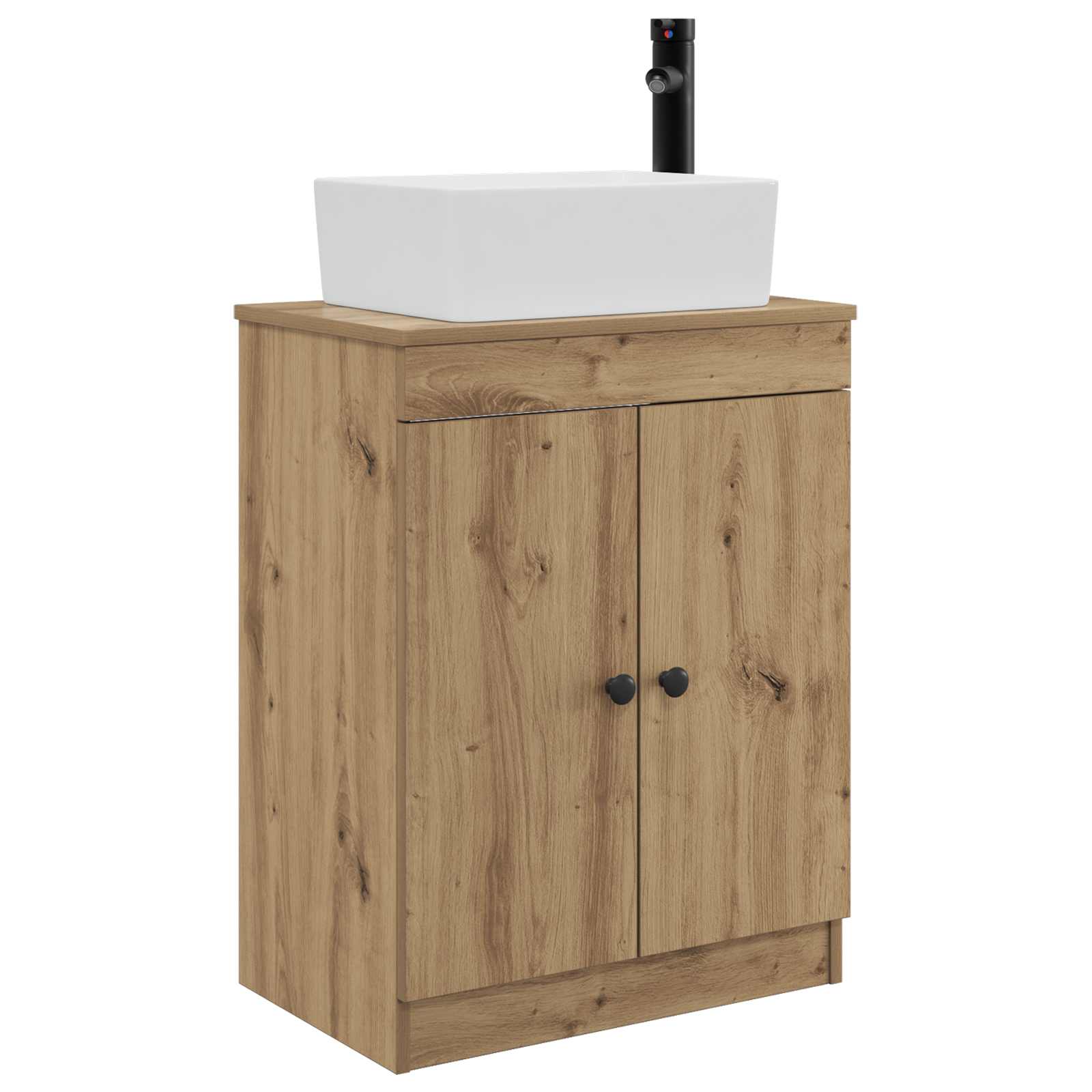 Meuble de salle de bain avec évier Chêne artisanal