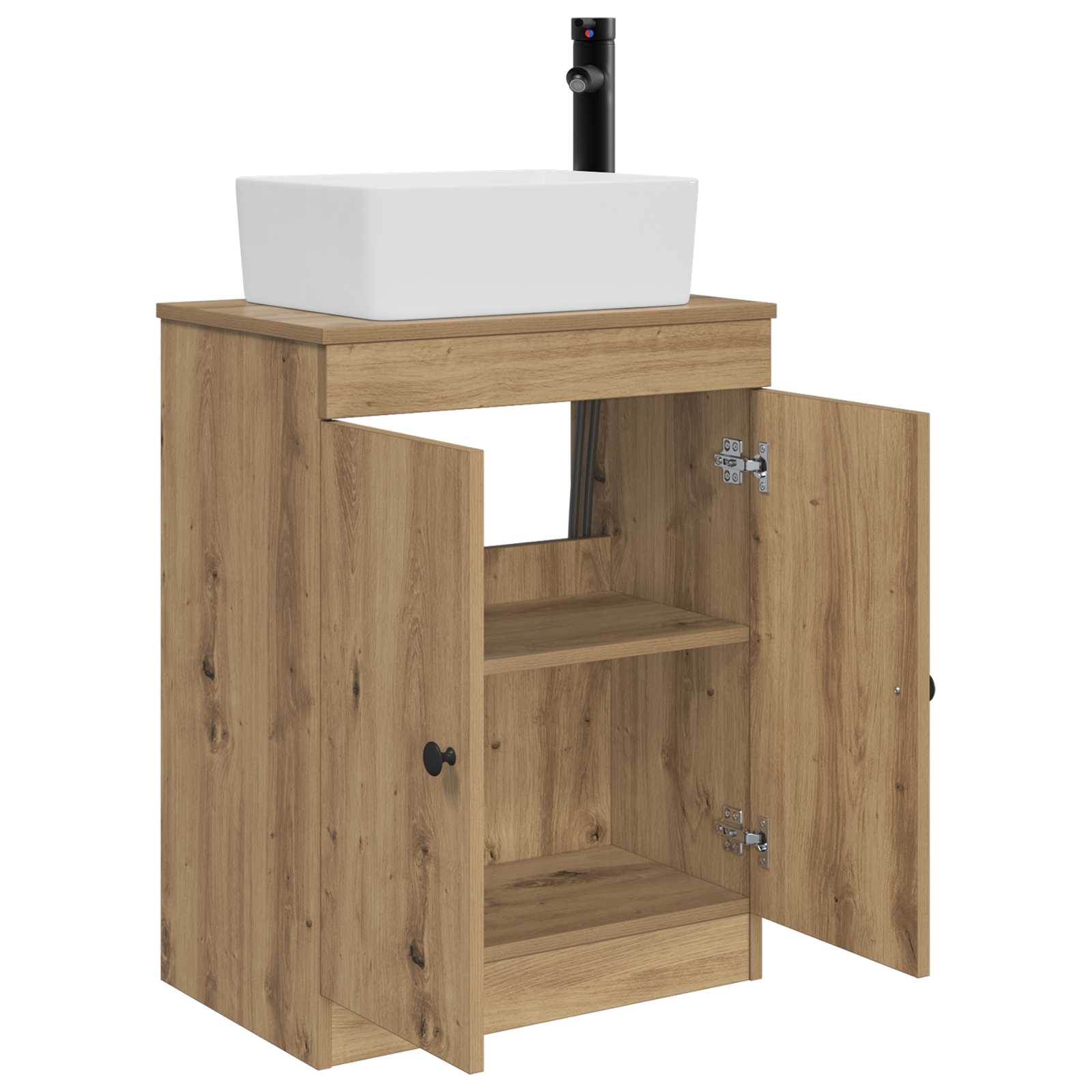 Meuble de salle de bain avec évier Chêne artisanal