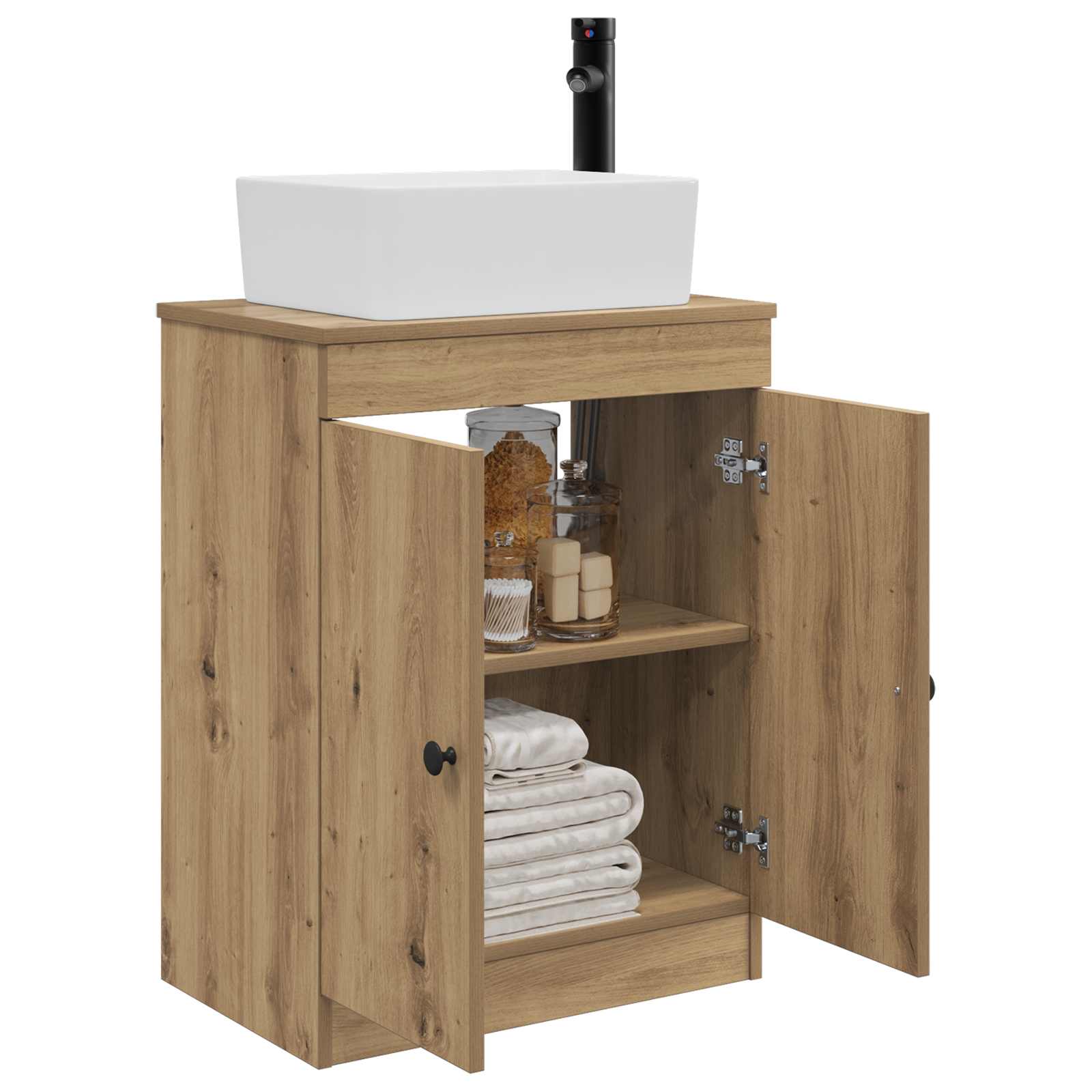 Meuble de salle de bain avec évier Chêne artisanal
