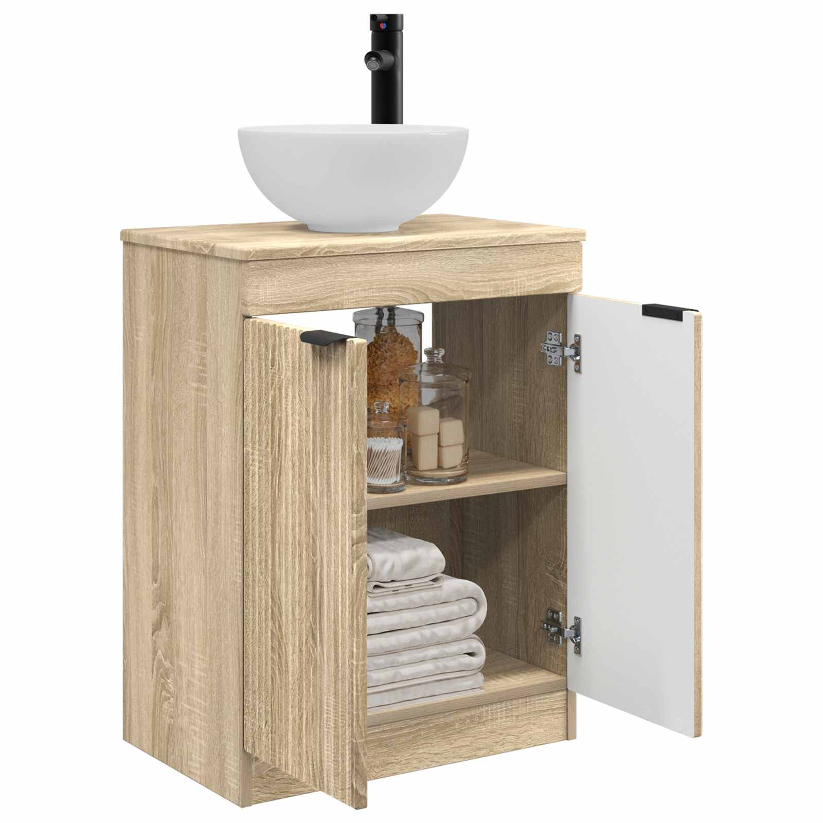 Meuble de salle de bain avec évier Chêne Sonoma 54 x 35 x 83 cm - XIOS
