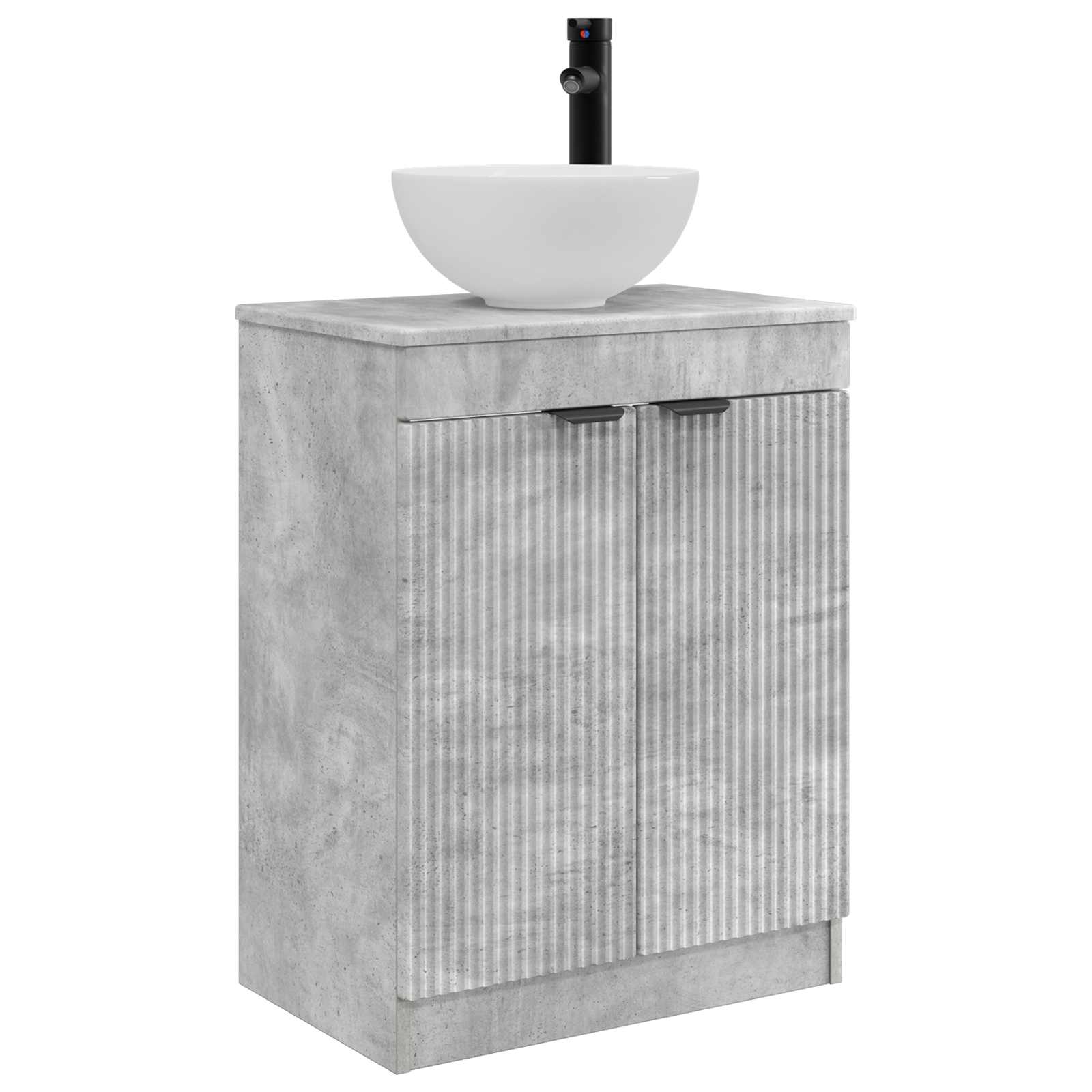 Meuble de salle de bain avec évier Gris béton 54 x 35 x 83 cm