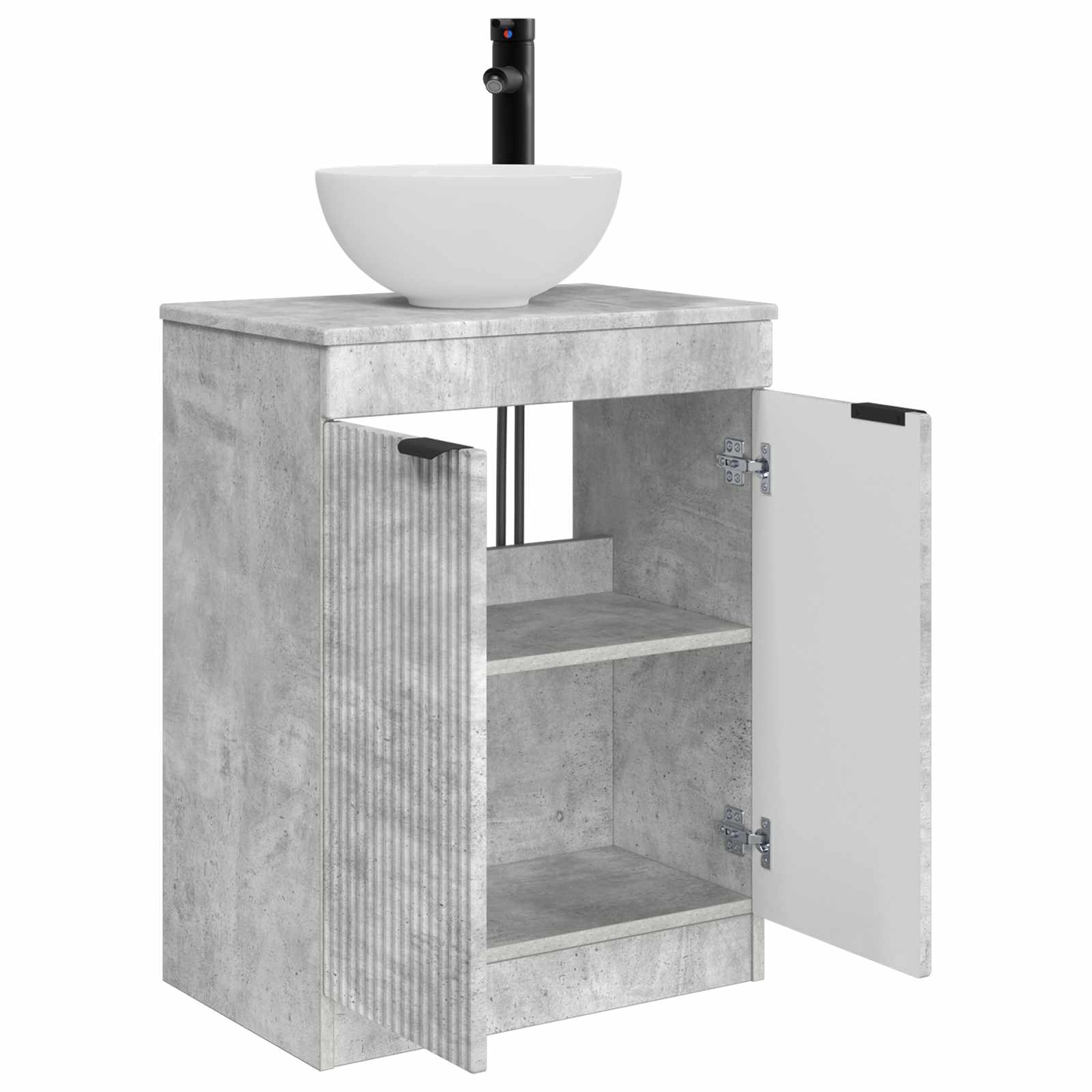 Meuble de salle de bain avec évier Gris béton 54 x 35 x 83 cm