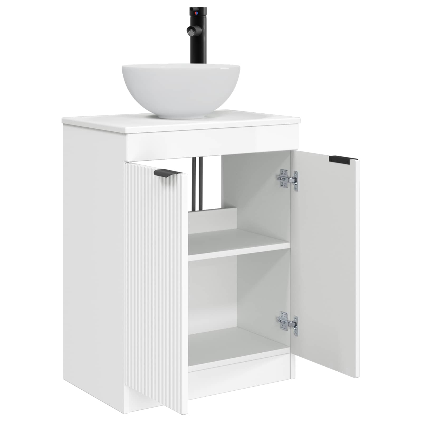 Meuble de salle de bain avec évier Blanc brillant