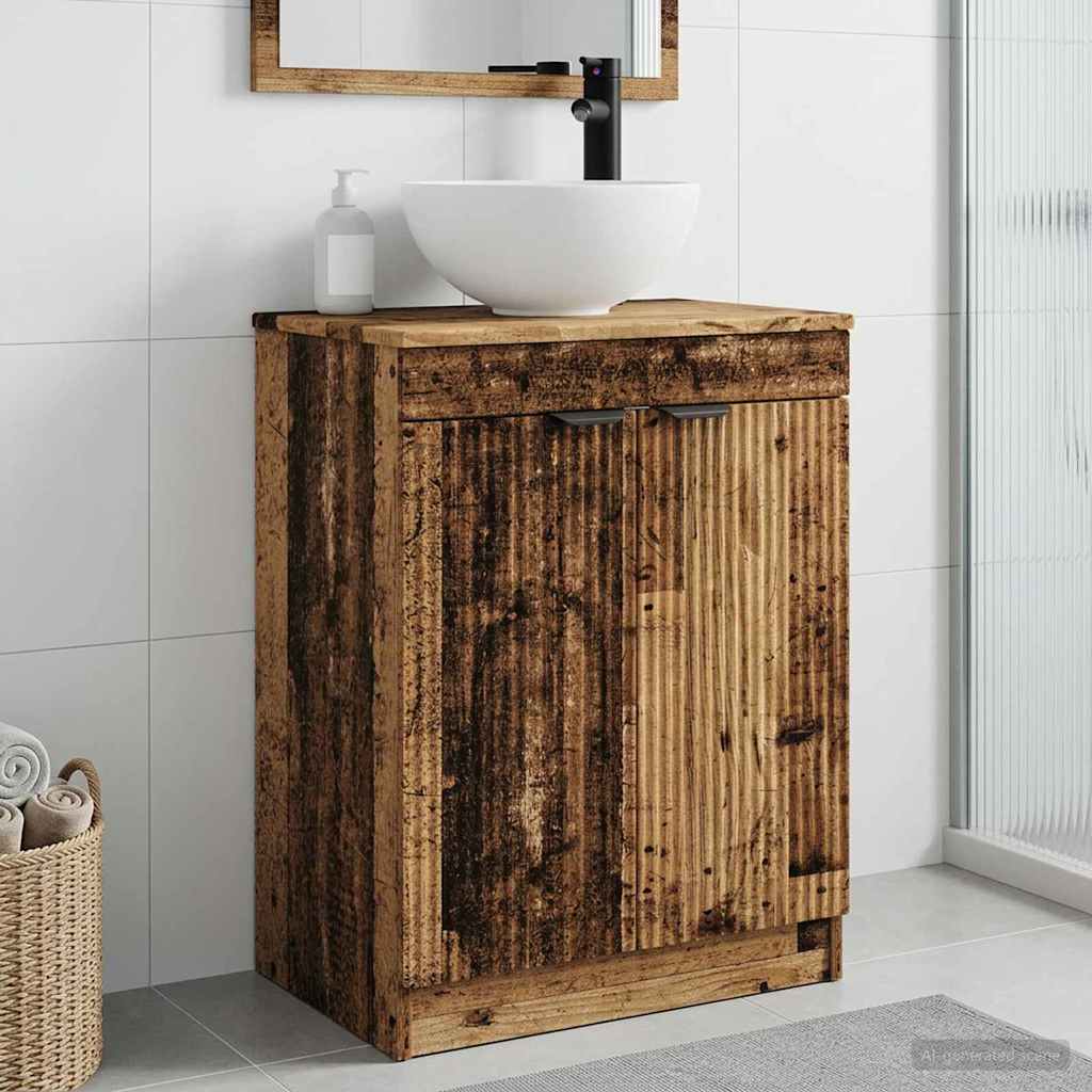 Meuble de salle de bain avec évier Bois ancien 54 x 35 x 83 cm - XIOS